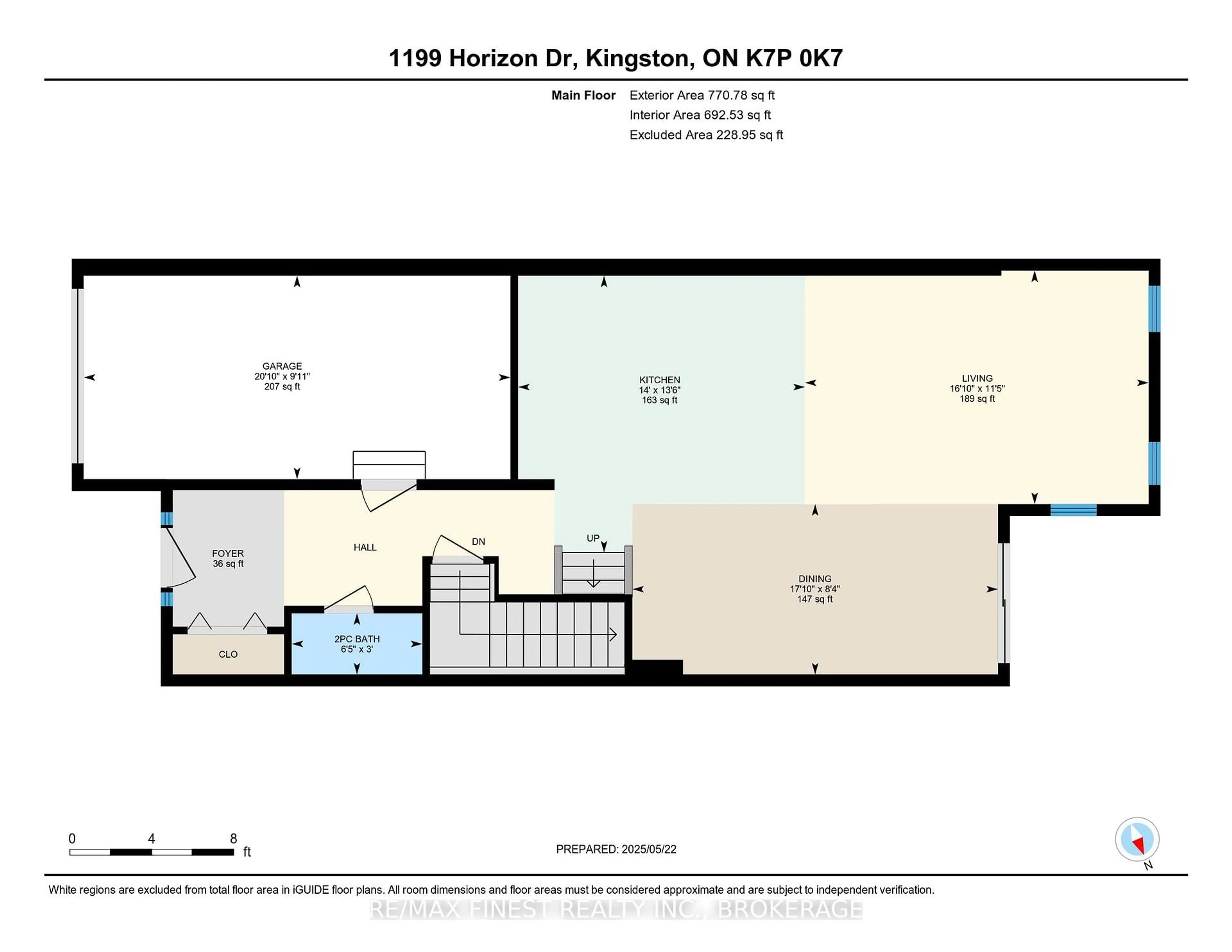 Floor plan for 1199 Horizon Dr, Kingston Ontario K7P 0K7