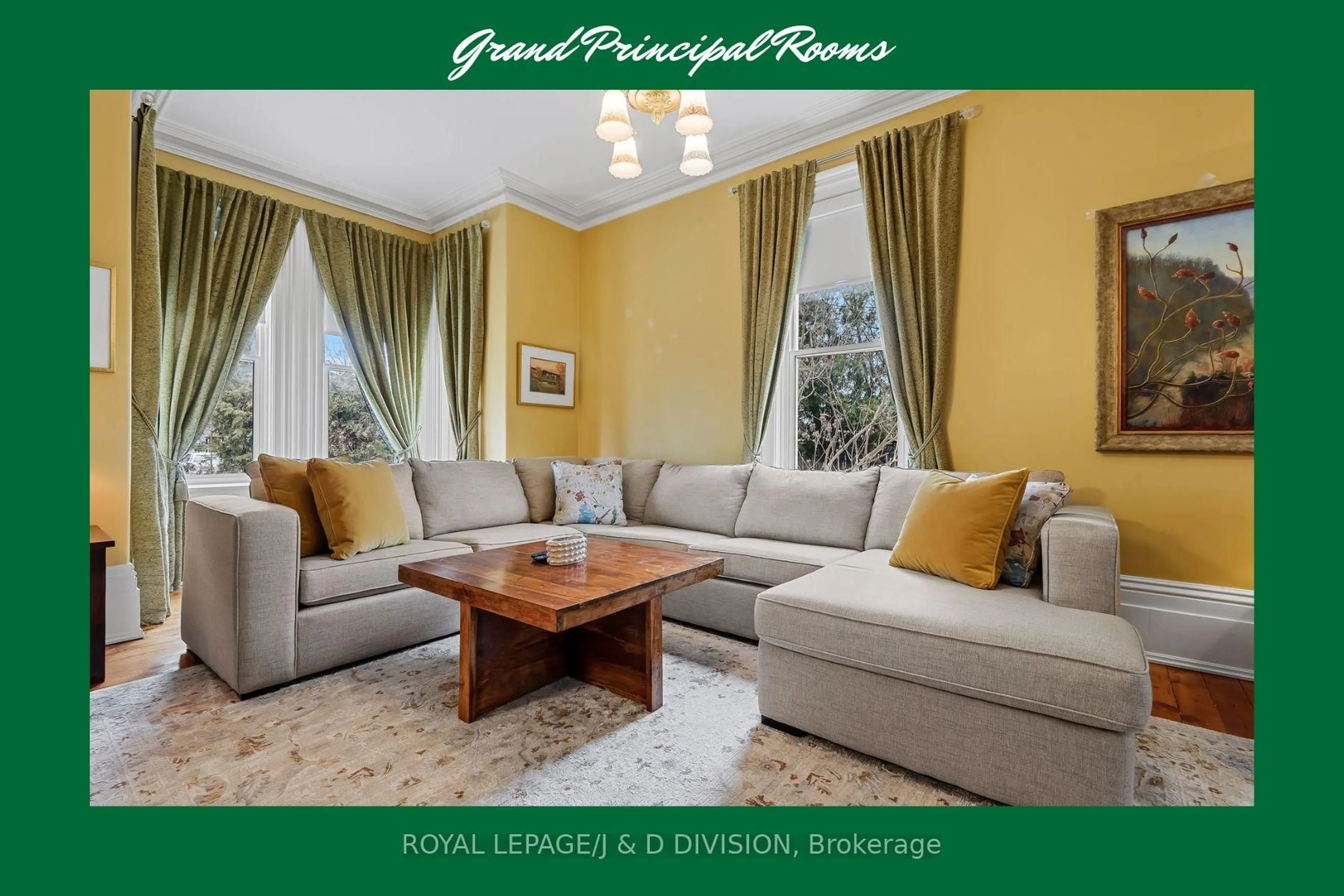 Living room with furniture, wood/laminate floor for 16 Albert St #Lakefield, Selwyn Ontario K0L 2H0