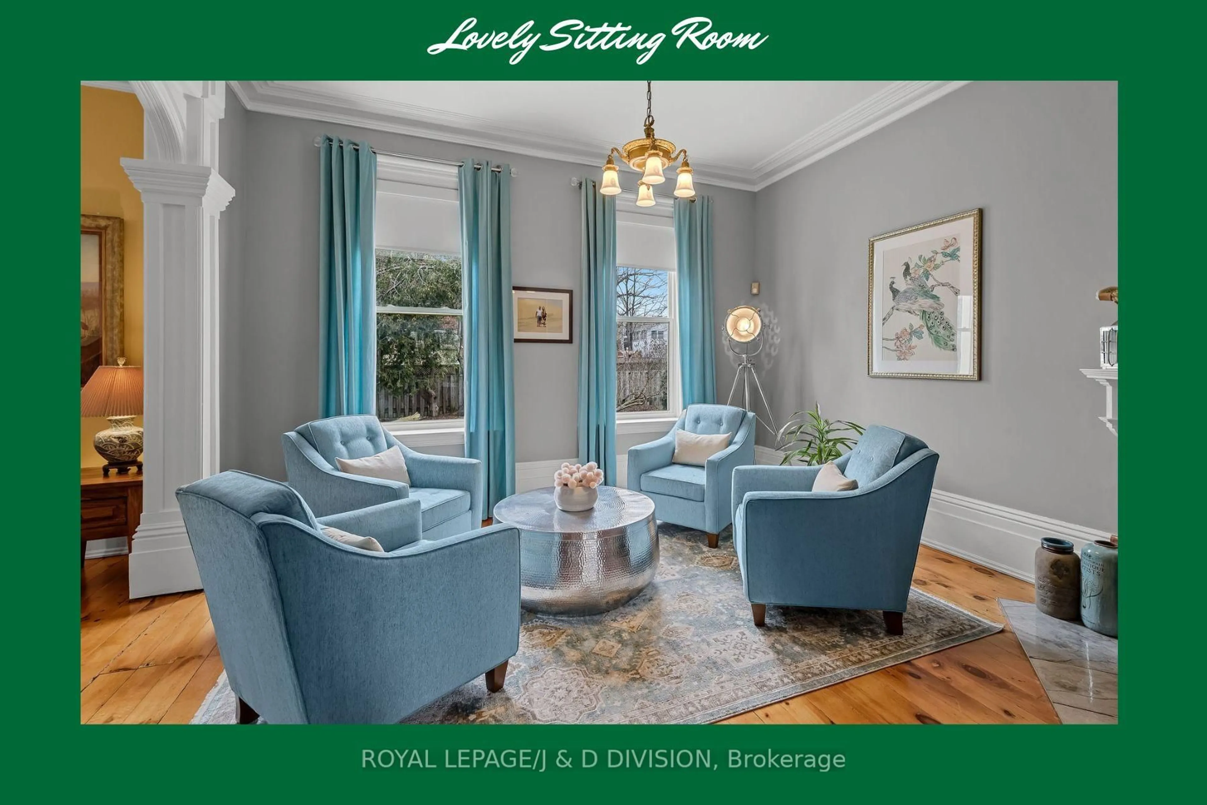 Living room with furniture, wood/laminate floor for 16 Albert St #Lakefield, Selwyn Ontario K0L 2H0