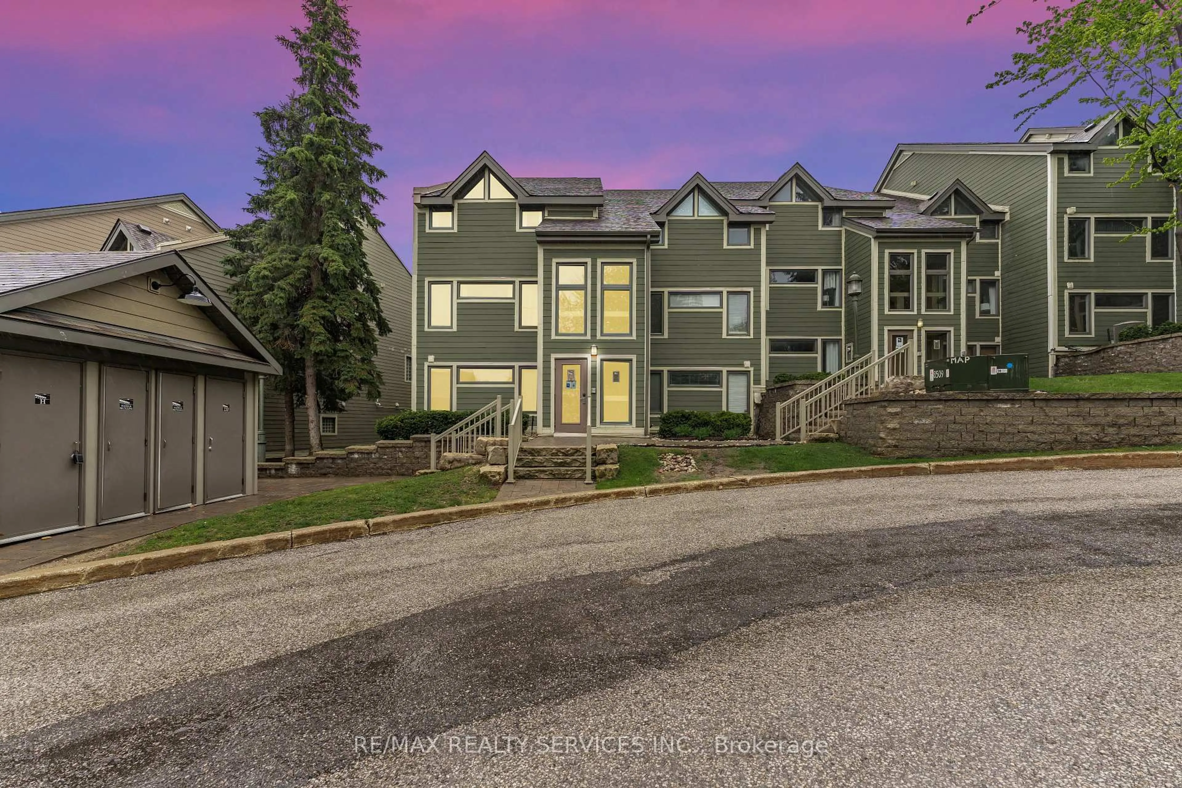 A pic from outside/outdoor area/front of a property/back of a property/a pic from drone, mountain view for 796404 Grey 19 Rd #215, Blue Mountains Ontario L9Y 0N8