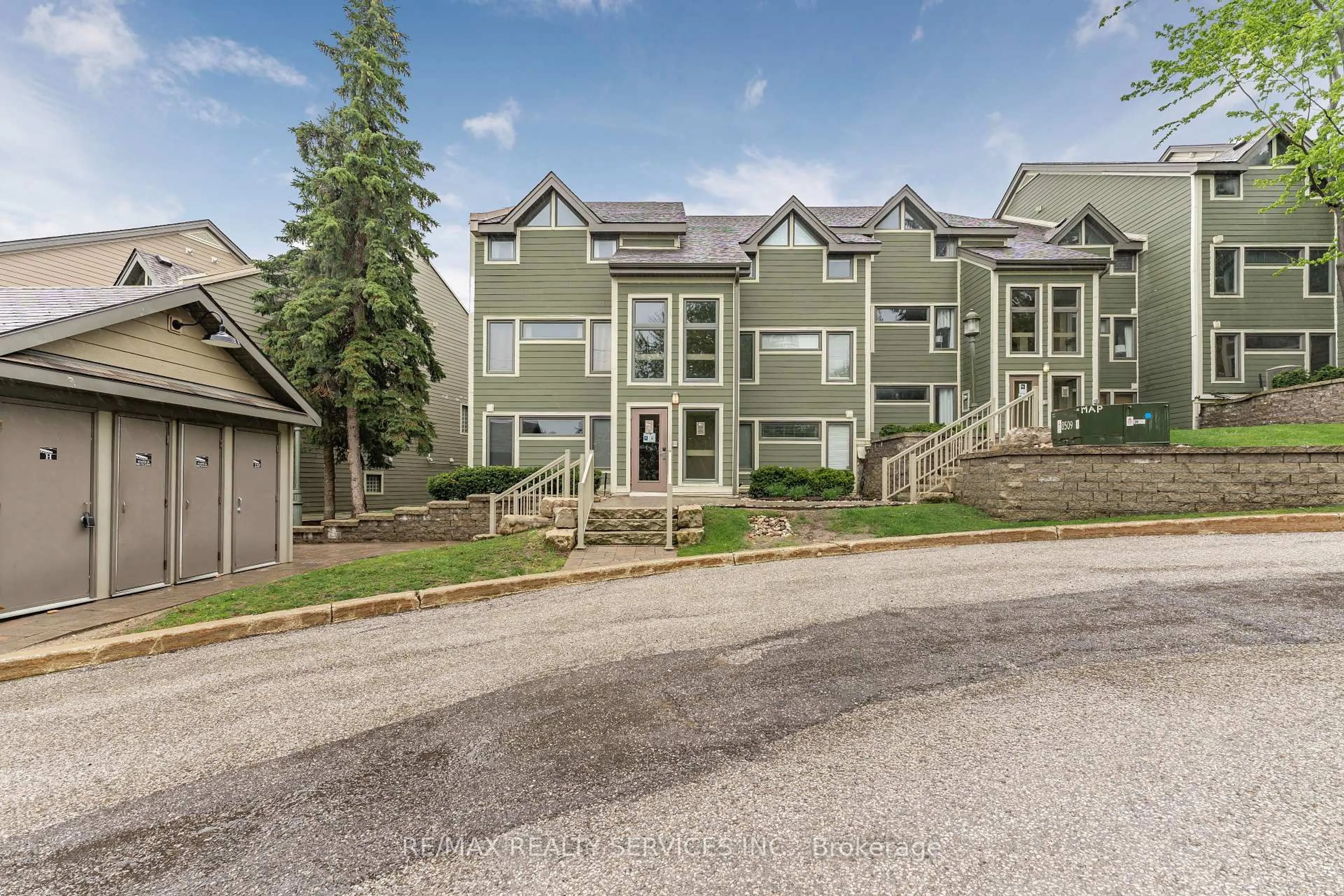 A pic from outside/outdoor area/front of a property/back of a property/a pic from drone, mountain view for 796404 Grey 19 Rd #215, Blue Mountains Ontario L9Y 0N8