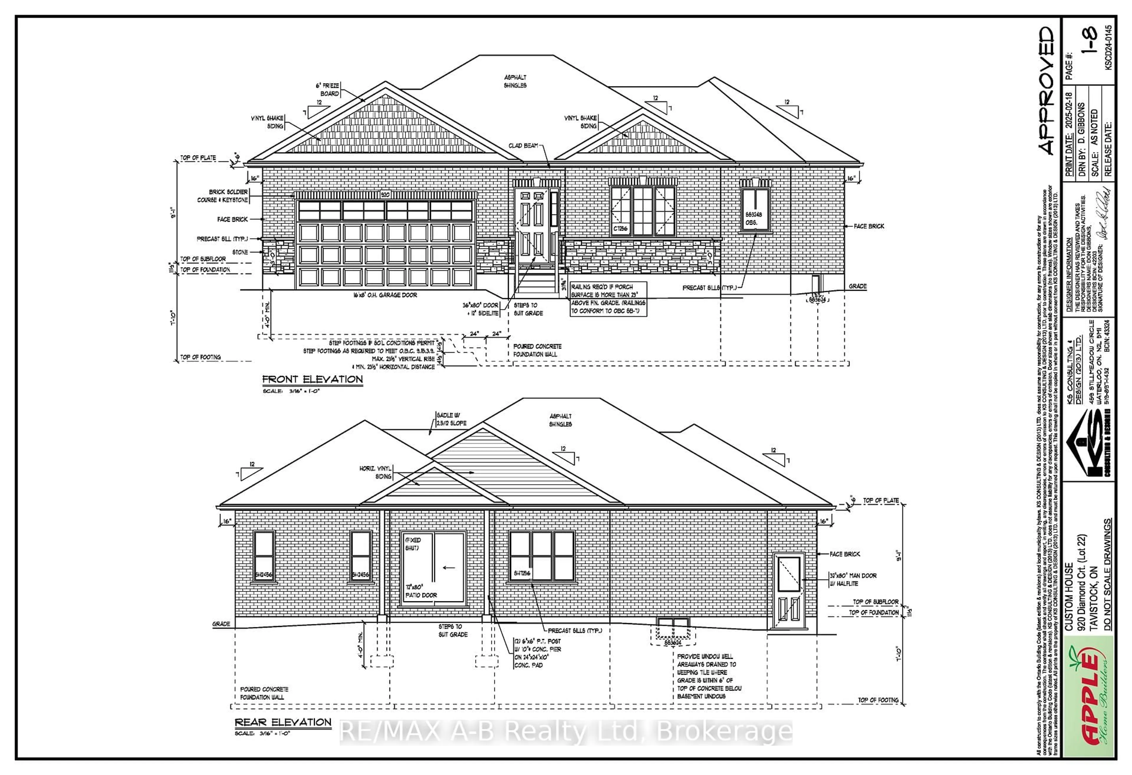 Floor plan for 920 Diamond Crt St, East Zorra-Tavistock Ontario N0B 2R0