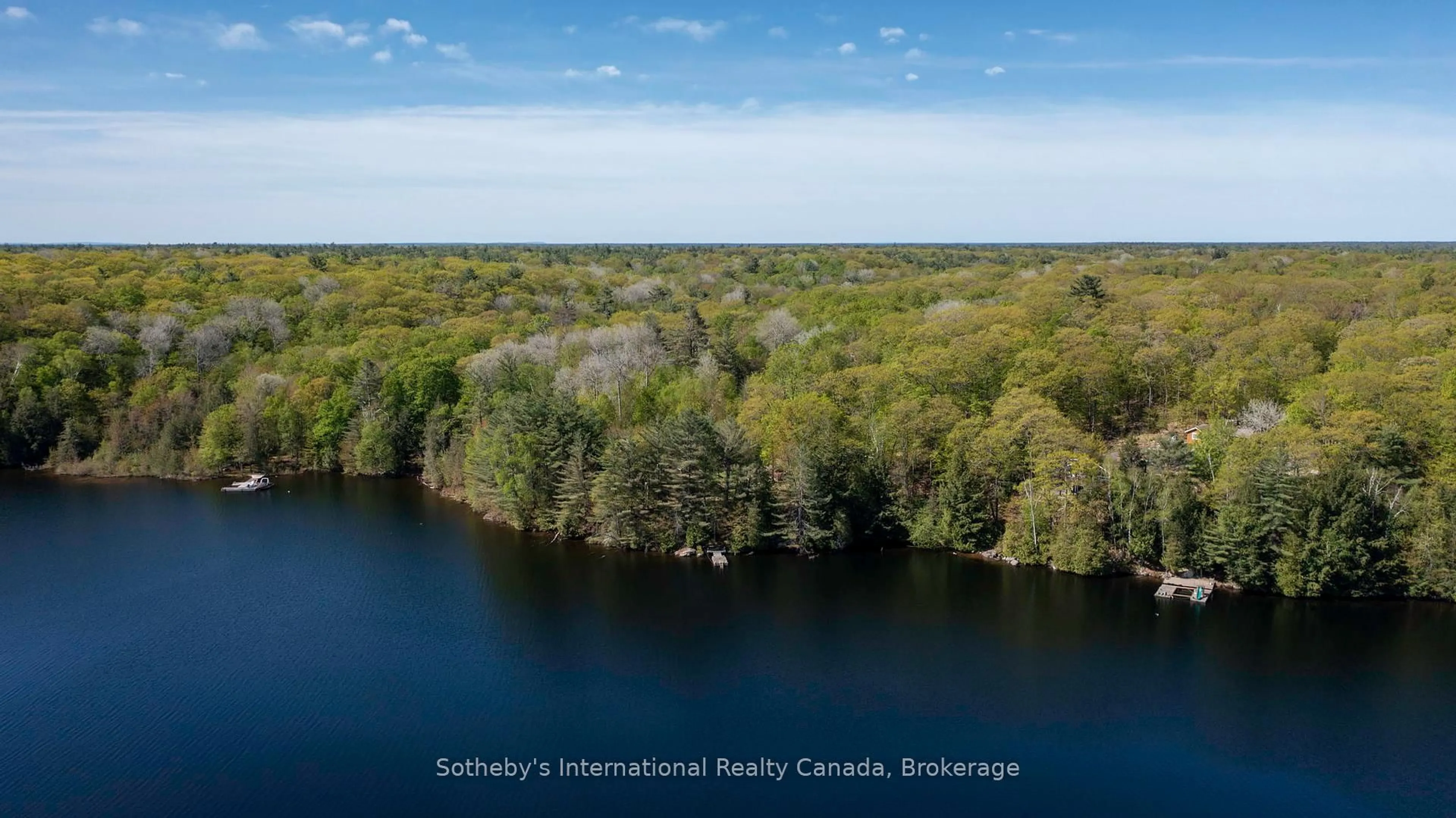 A pic from outside/outdoor area/front of a property/back of a property/a pic from drone, water/lake/river/ocean view for 14 Burnegie Lane, Seguin Ontario P2A 2W8