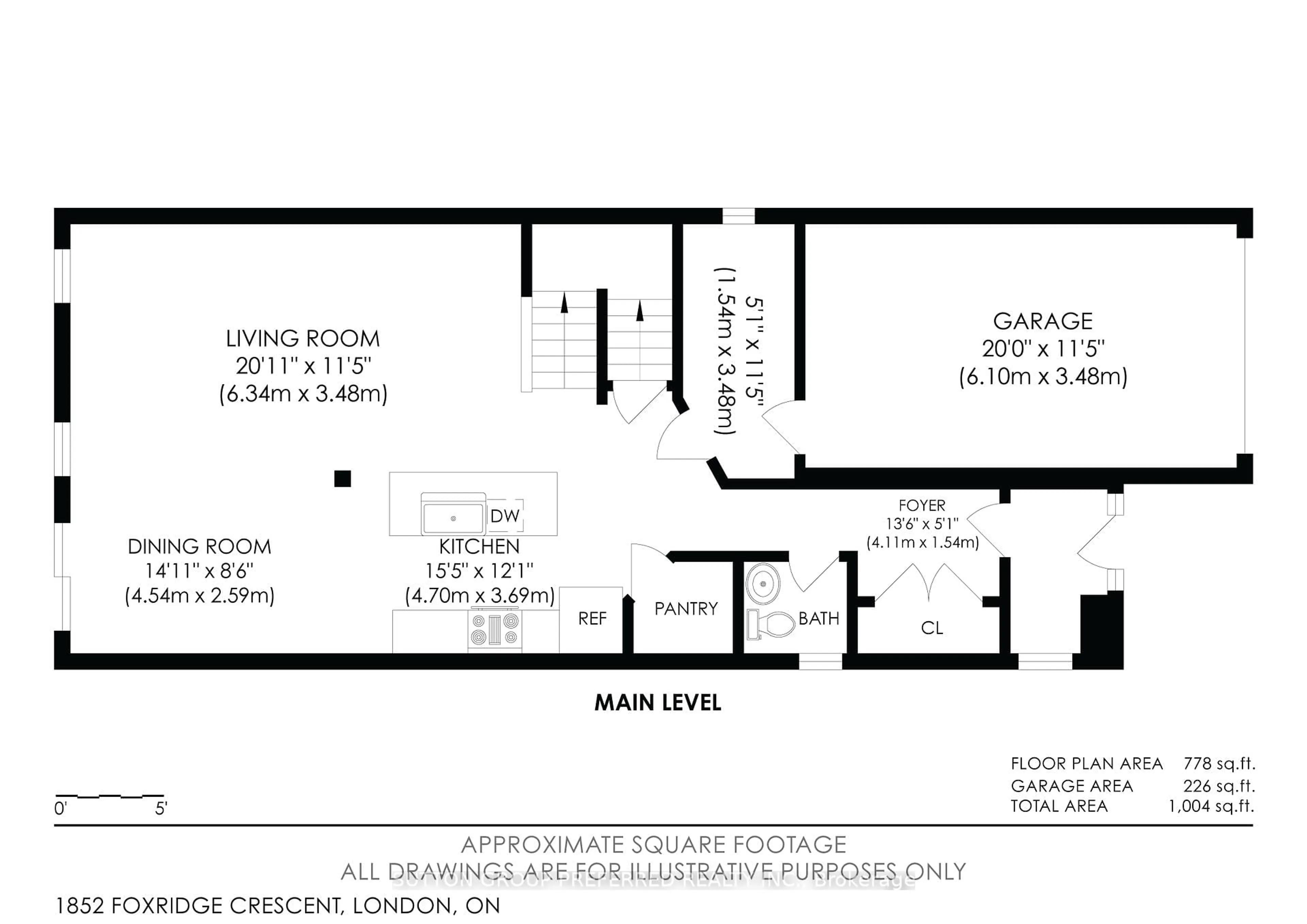 Floor plan for 1852 Foxridge Cres, London North Ontario N6G 0L7