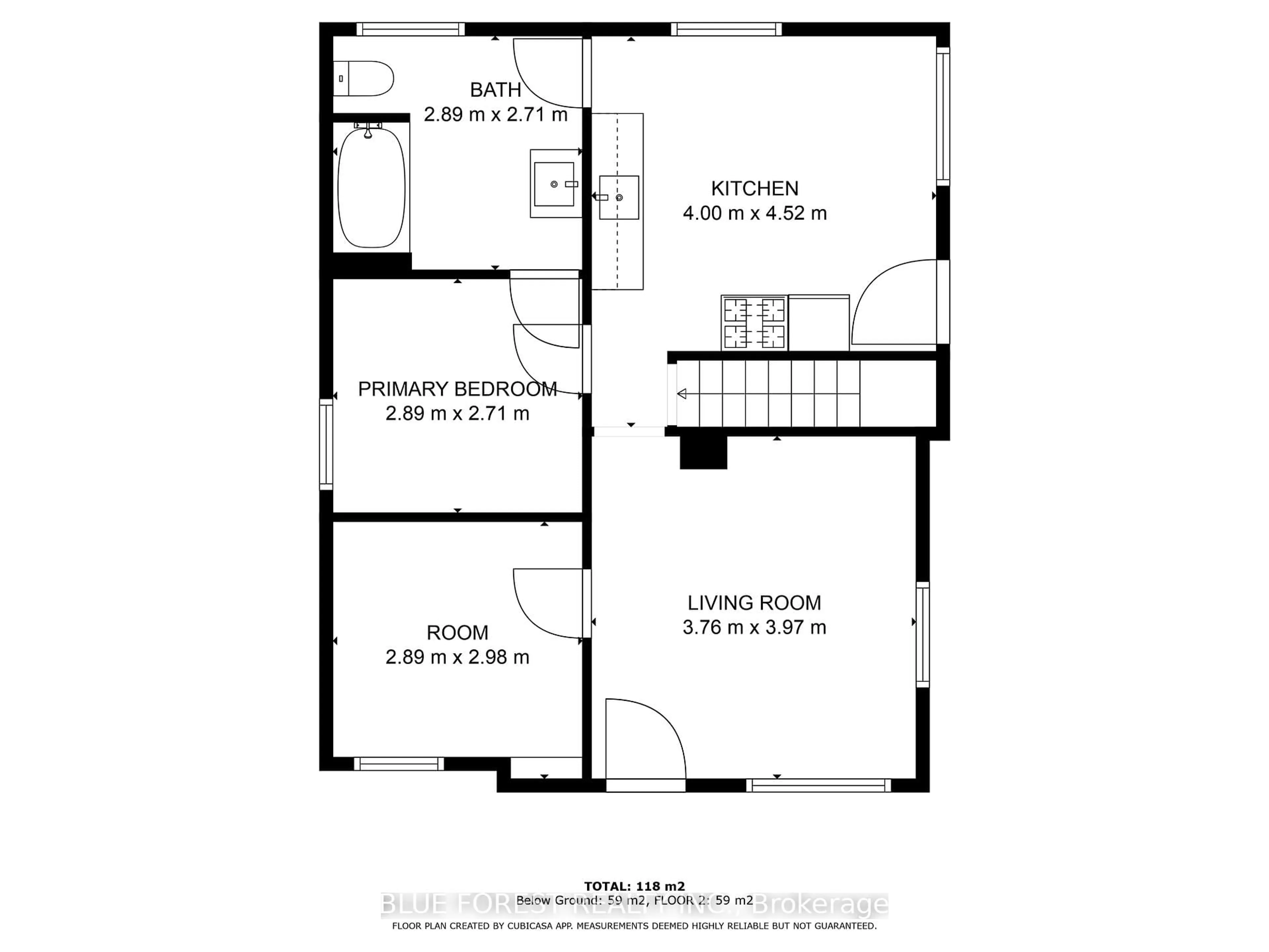 Floor plan for 42 Terrace St, London South Ontario N5Z 2X4