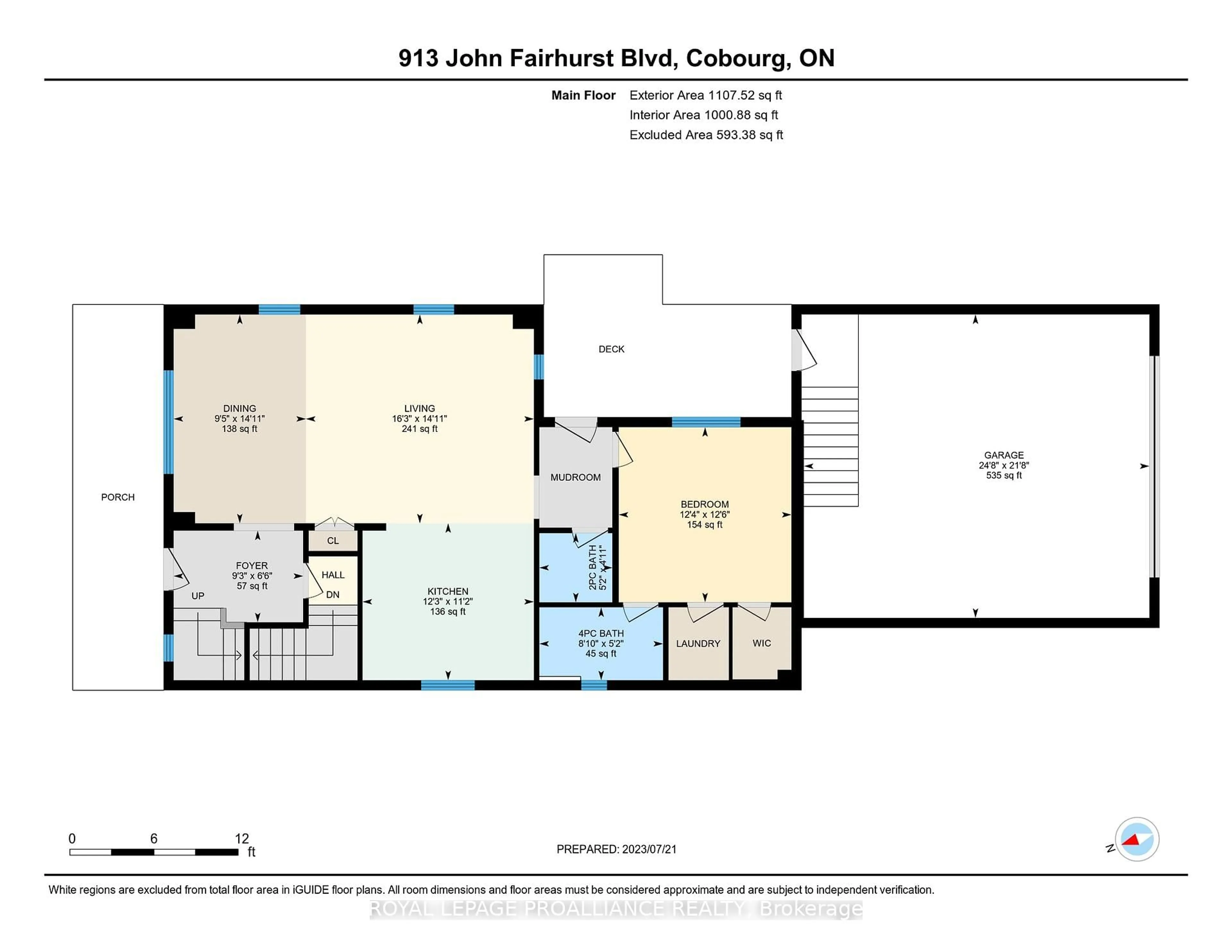 Floor plan for 913 John Fairhurst Blvd, Cobourg Ontario K9A 1L9
