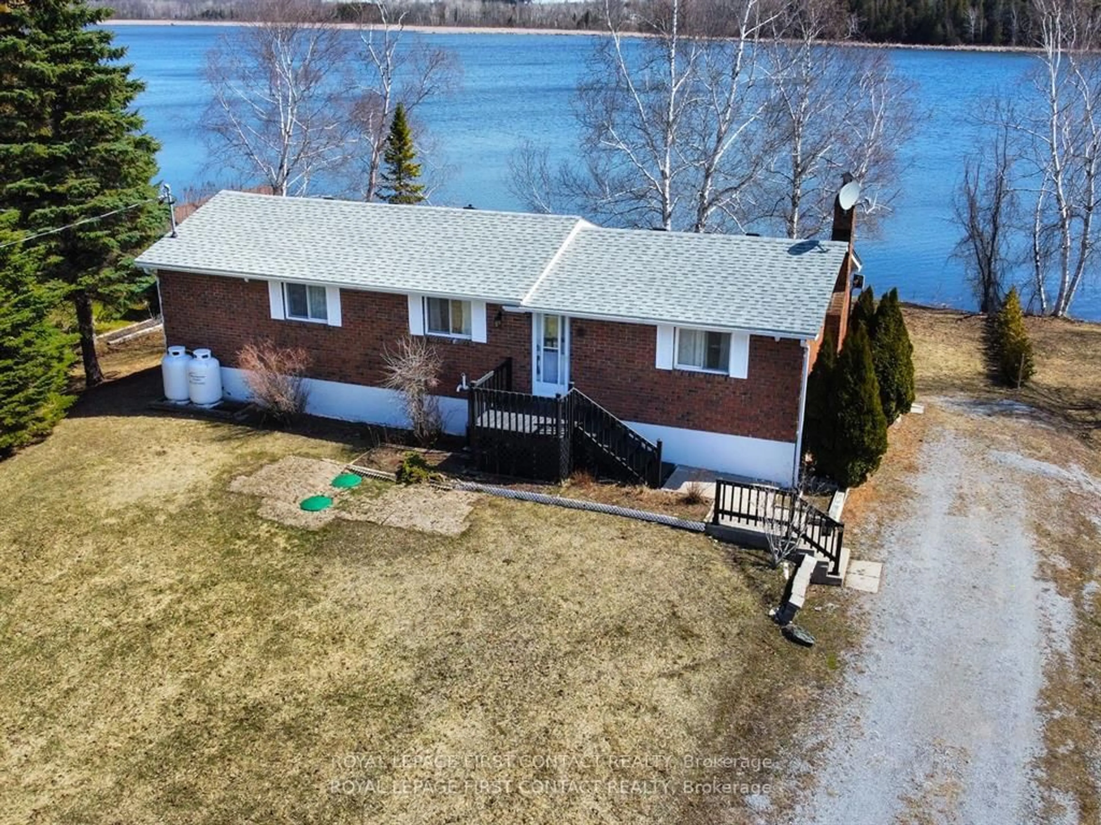 A pic from outside/outdoor area/front of a property/back of a property/a pic from drone, water/lake/river/ocean view for 198 O'reilly Lane, Kawartha Lakes Ontario K0M 2C0