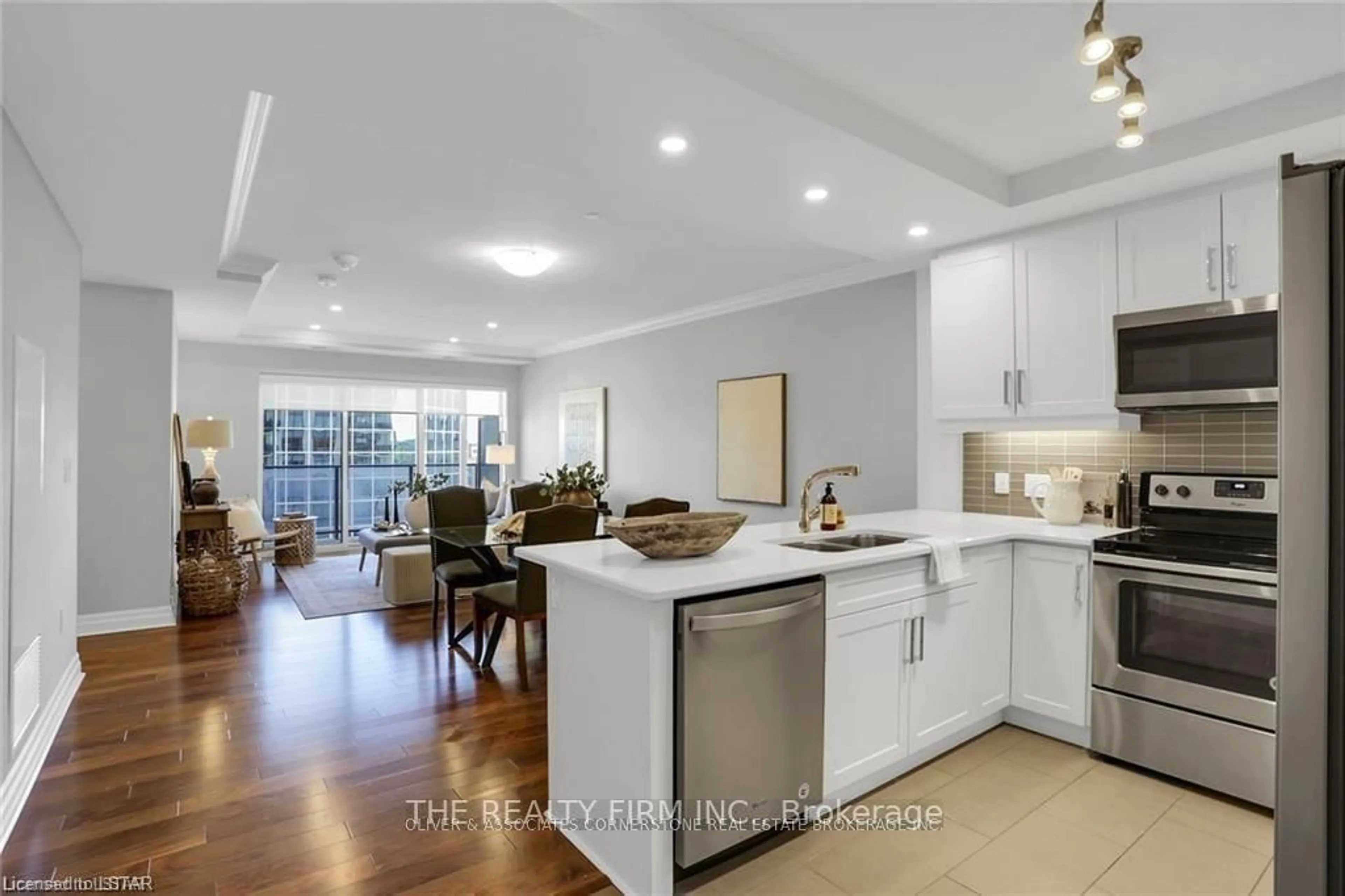 Open concept kitchen, ceramic/tile floor for 505 Talbot St #1305, London East Ontario N6A 2S6