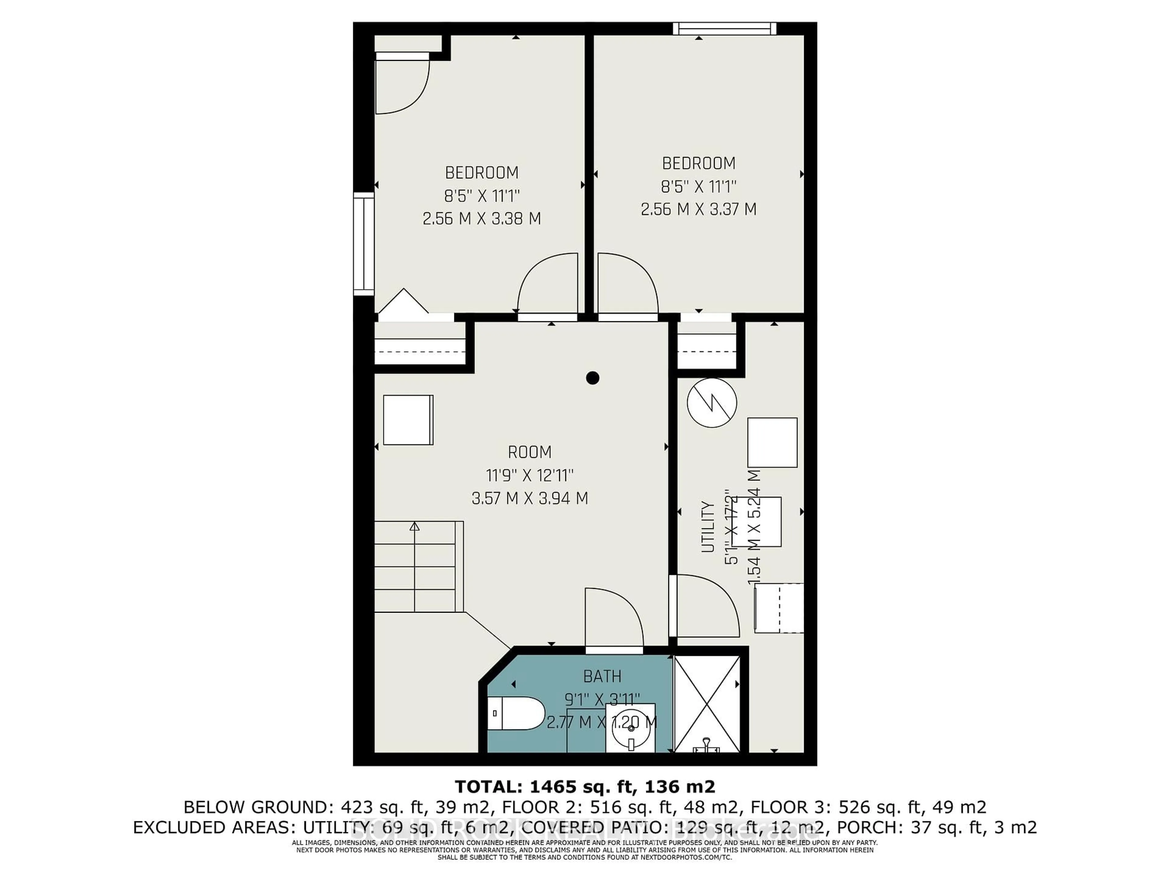 Floor plan for 1432 Leigh Cres, Gloucester Ontario K1J 8E4