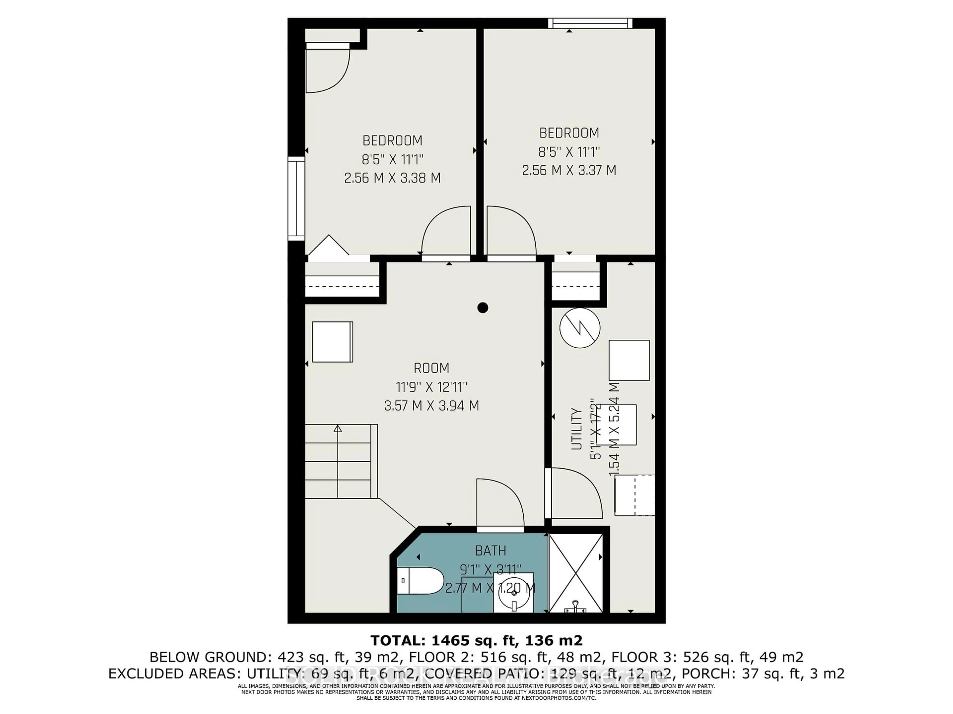 Floor plan for 1432 Leigh Cres, Gloucester Ontario K1J 8E4