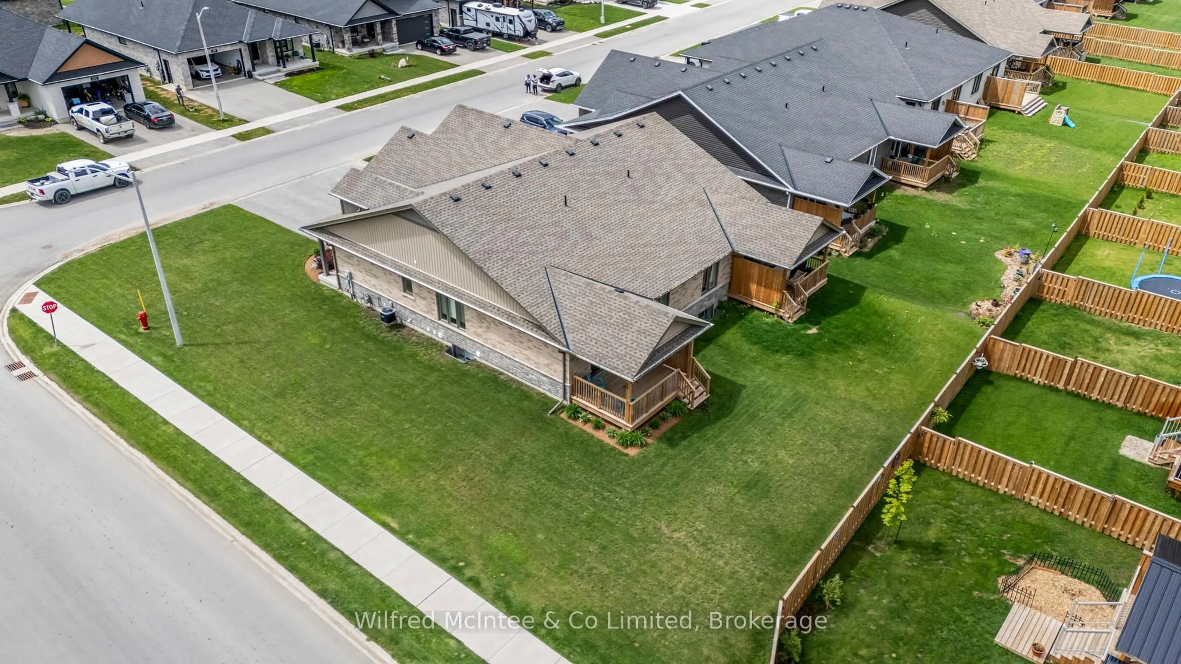 A pic from outside/outdoor area/front of a property/back of a property/a pic from drone, street for 201 Eccles Ave, West Grey Ontario N0G 1R0