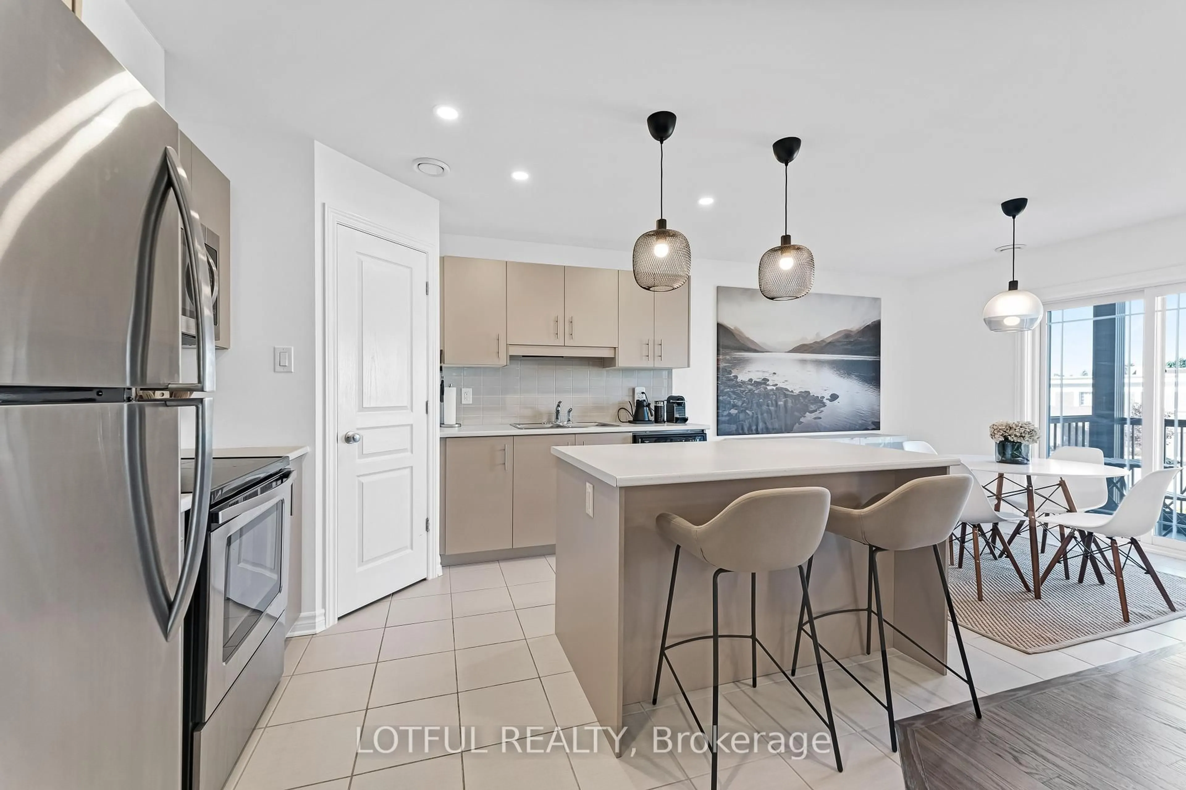 Open concept kitchen, ceramic/tile floor for 365 Tribeca Pvt Private #8, Ottawa Ontario K2J 6B4