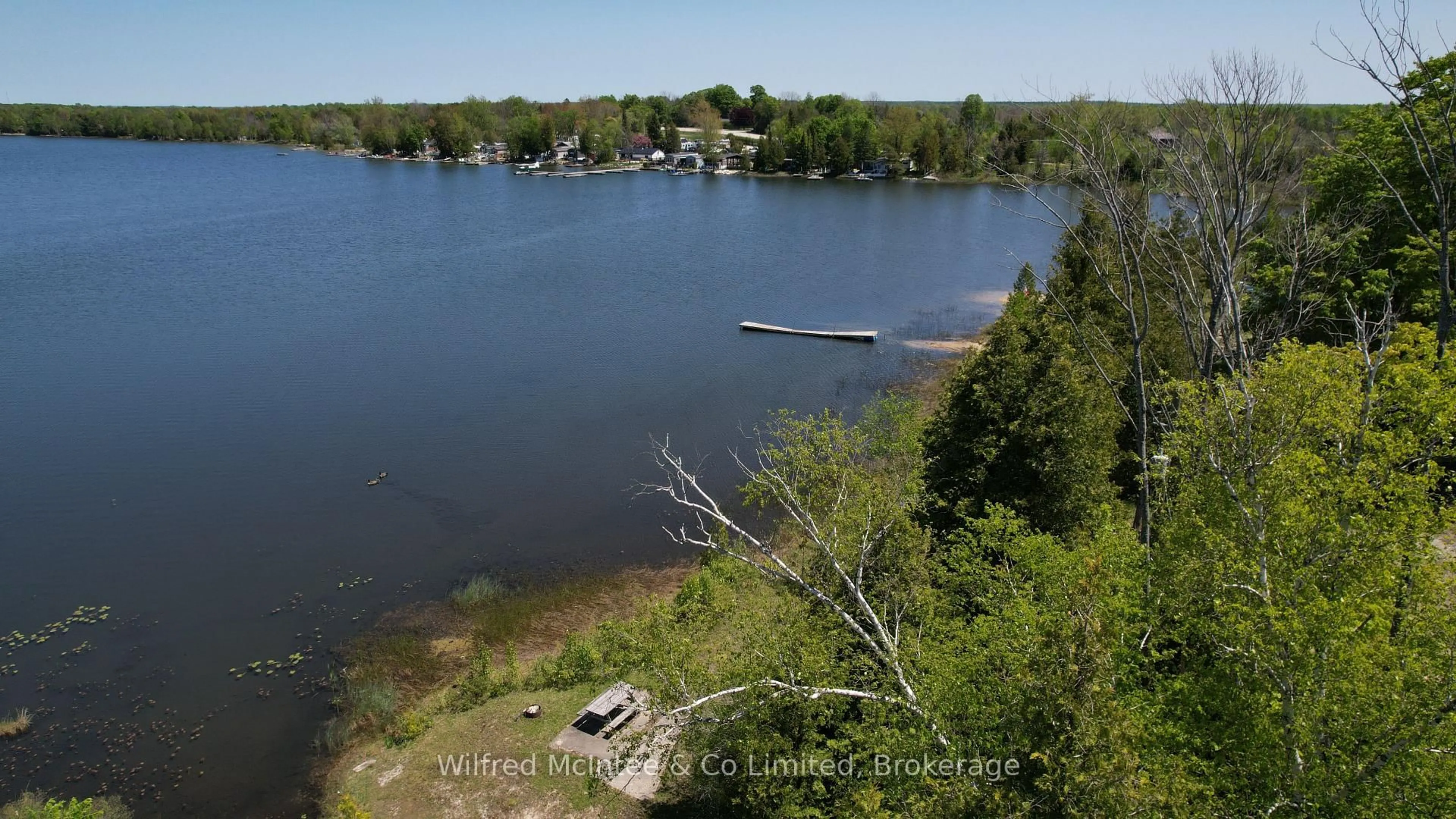 A pic from outside/outdoor area/front of a property/back of a property/a pic from drone, water/lake/river/ocean view for 35 Bryant St, South Bruce Peninsula Ontario N0H 2T0