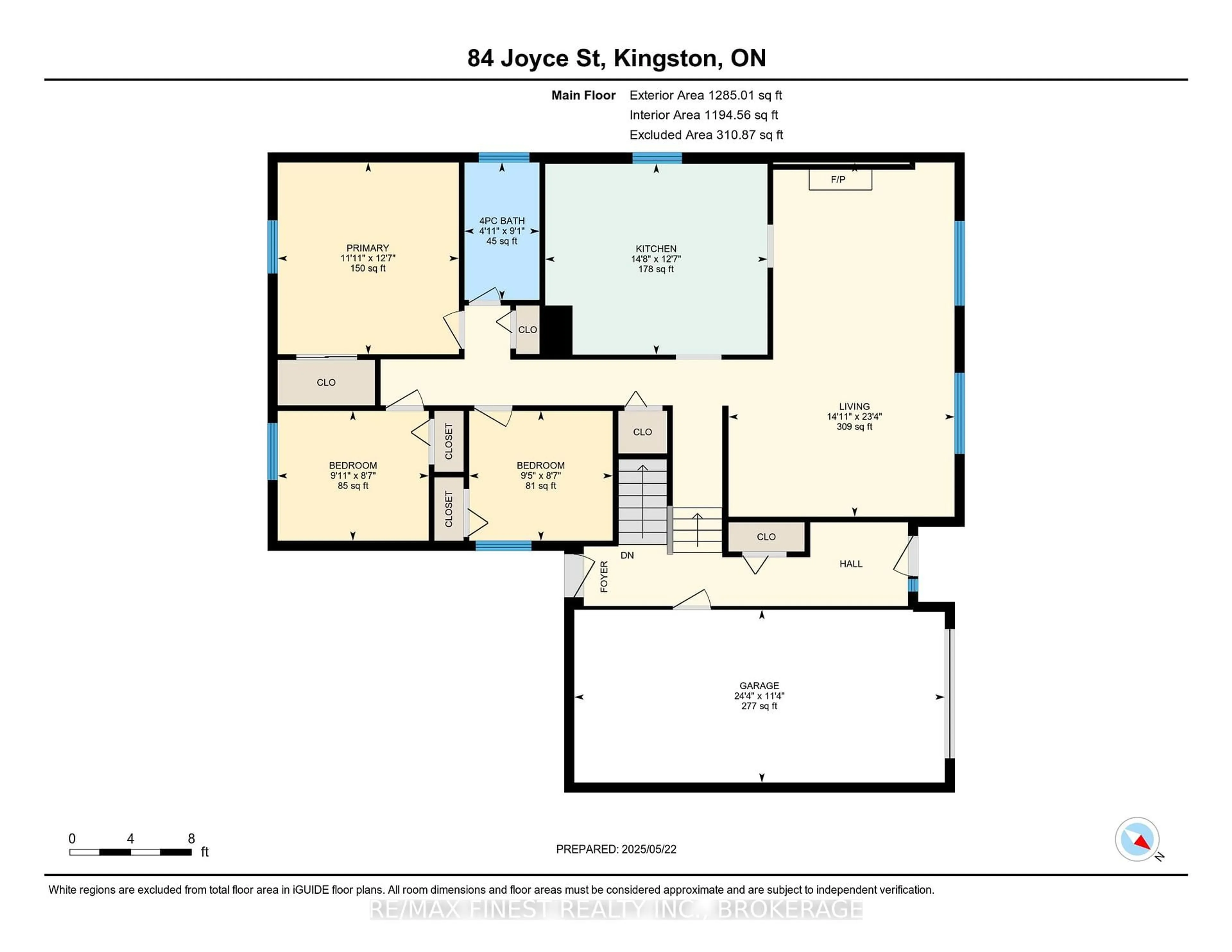 Floor plan for 84 Joyce St, Kingston Ontario K7K 6A7