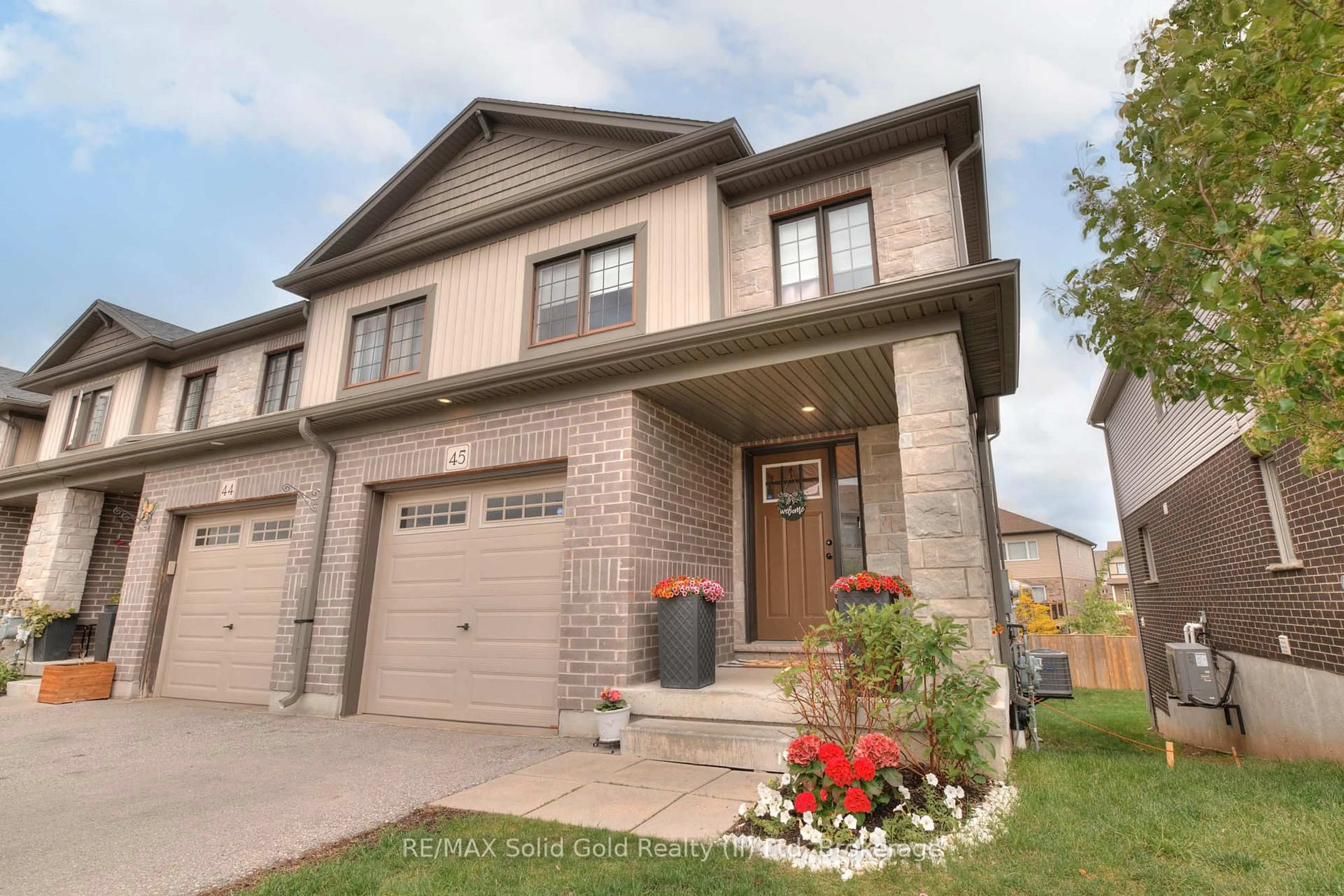 Home with brick exterior material, street for 135 Hardcastle Dr #45, Cambridge Ontario N1S 0B6