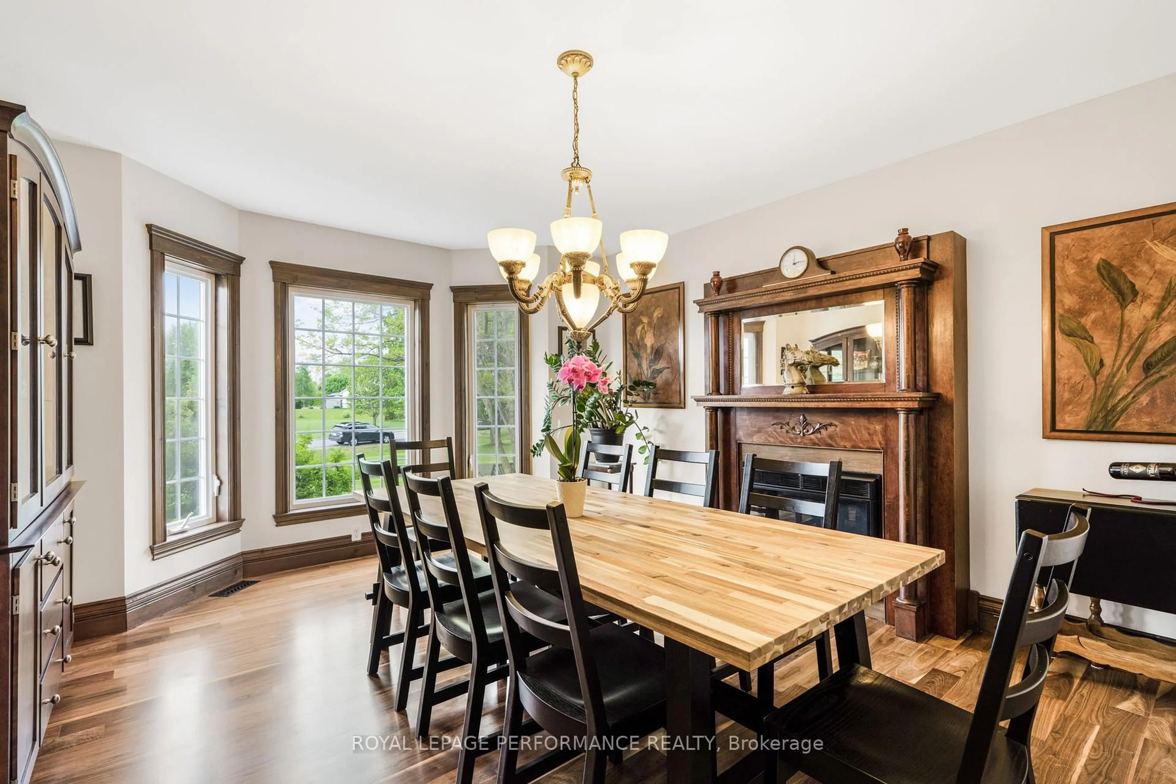 Dining room, wood/laminate floor for 39 Bonin St, Champlain Ontario K0B 1K0