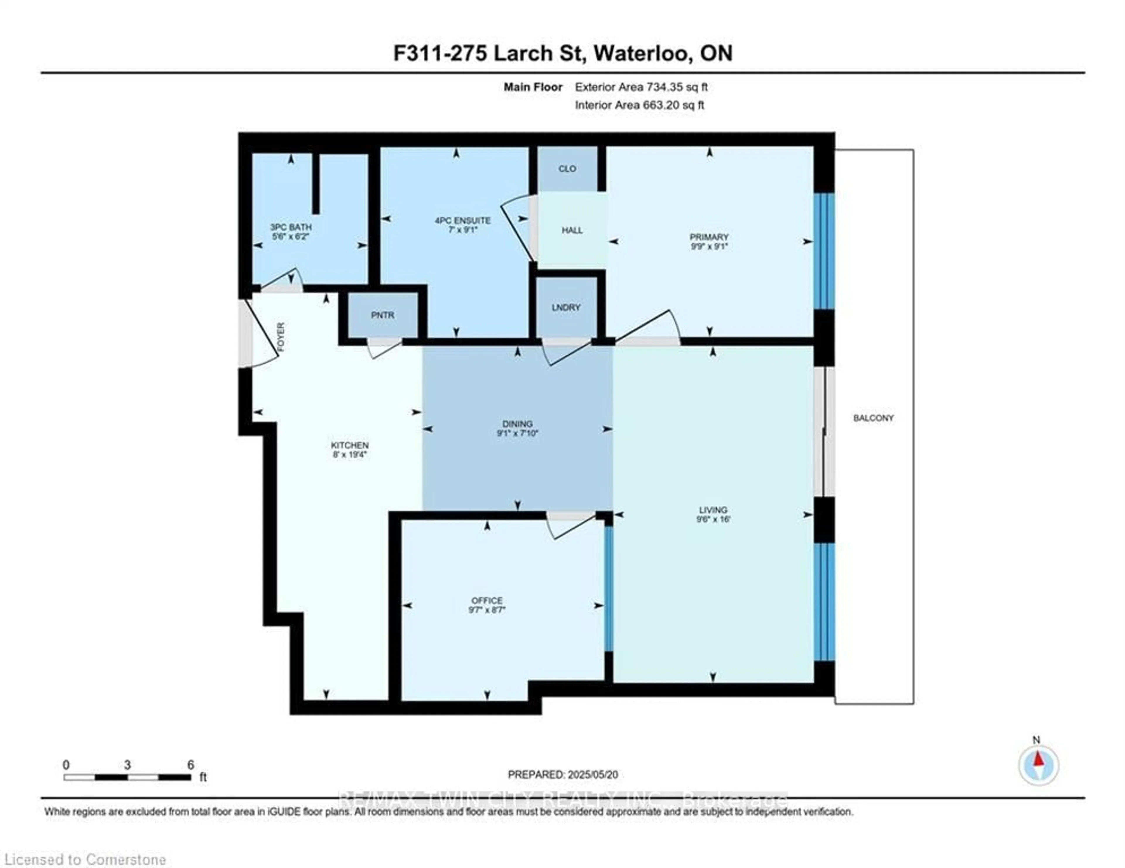Floor plan for 275 LARCH St #F311, Waterloo Ontario N2L 3R2