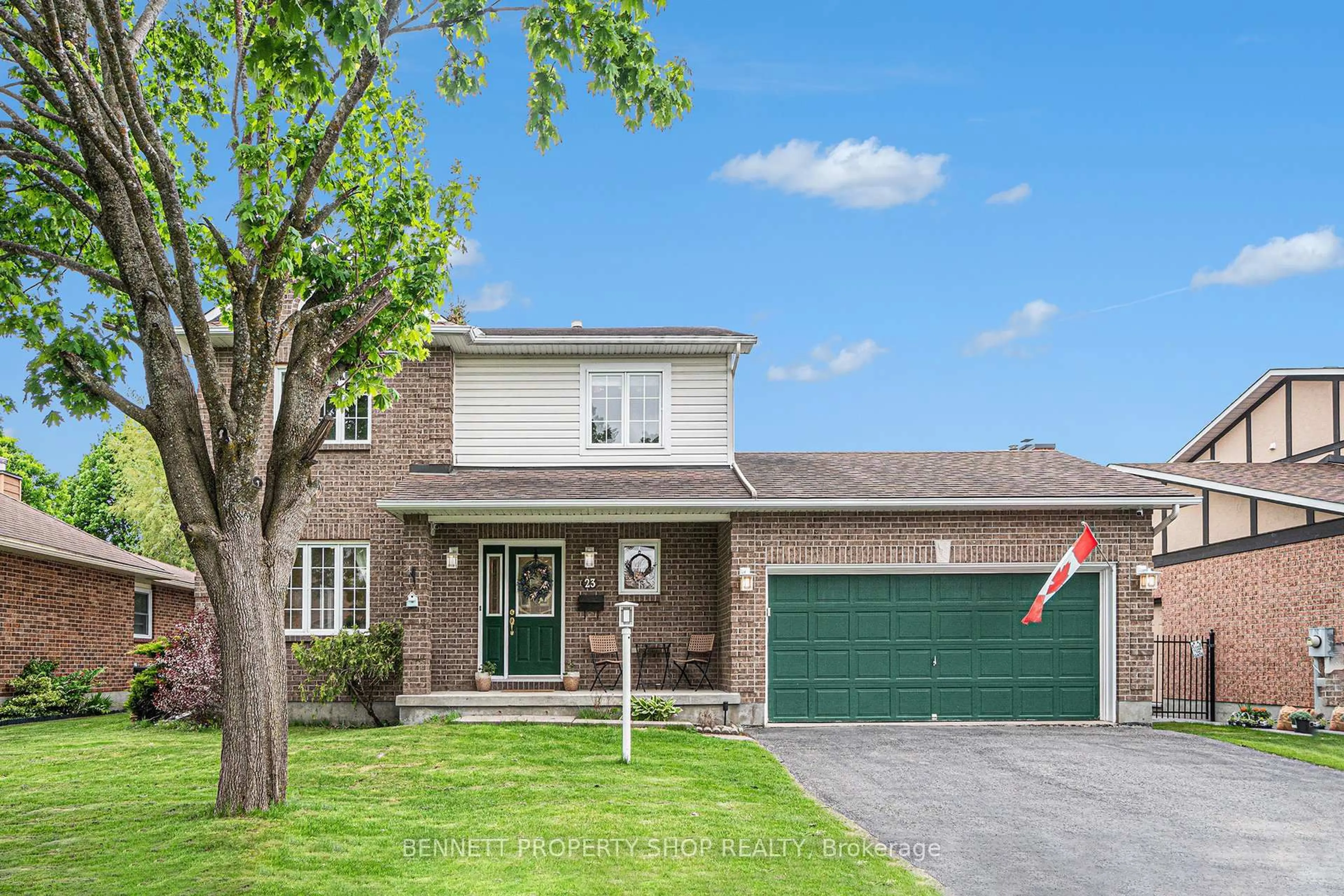 Home with brick exterior material, street for 23 Springwood Circ, Ottawa Ontario K2S 1W2