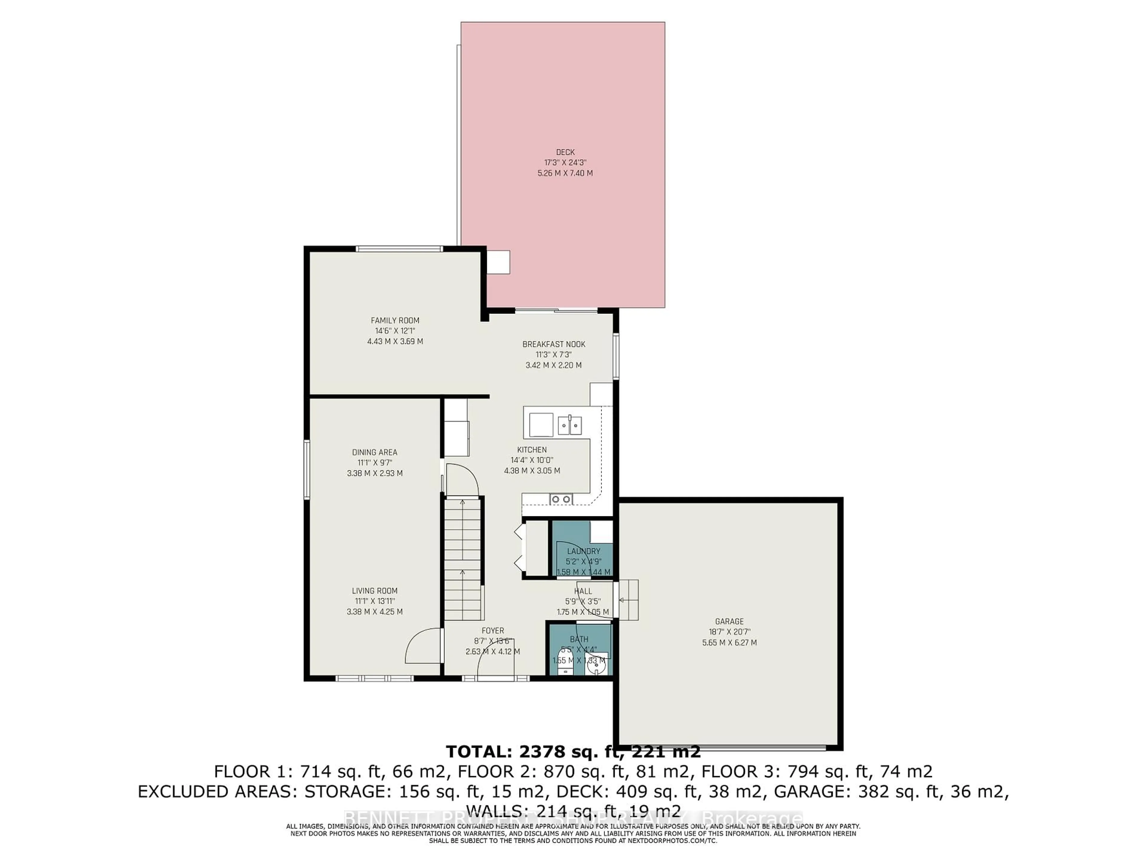 Floor plan for 23 Springwood Circ, Ottawa Ontario K2S 1W2