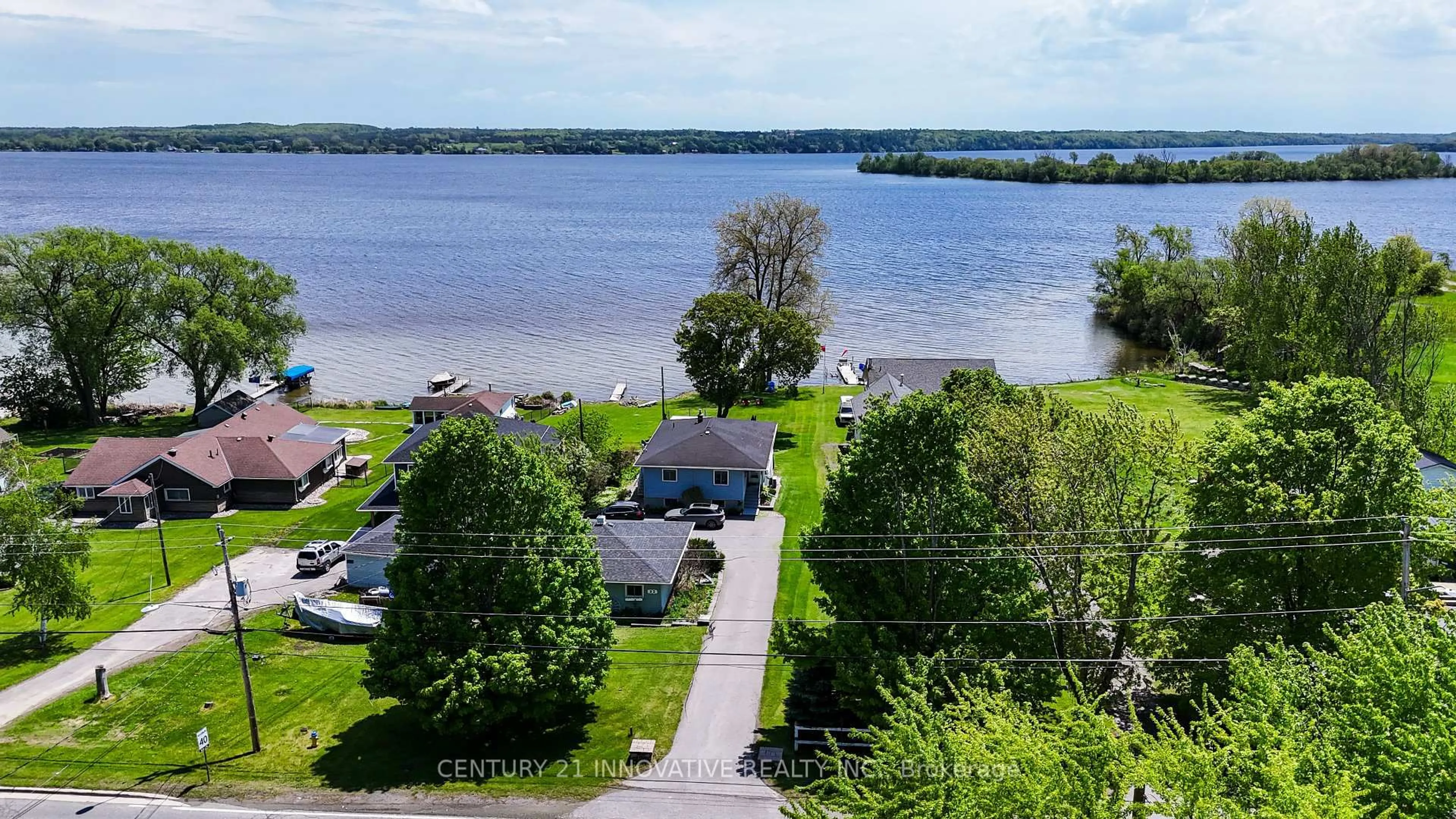 A pic from outside/outdoor area/front of a property/back of a property/a pic from drone, water/lake/river/ocean view for 52 Main St, Deseronto Ontario K0K 1X0