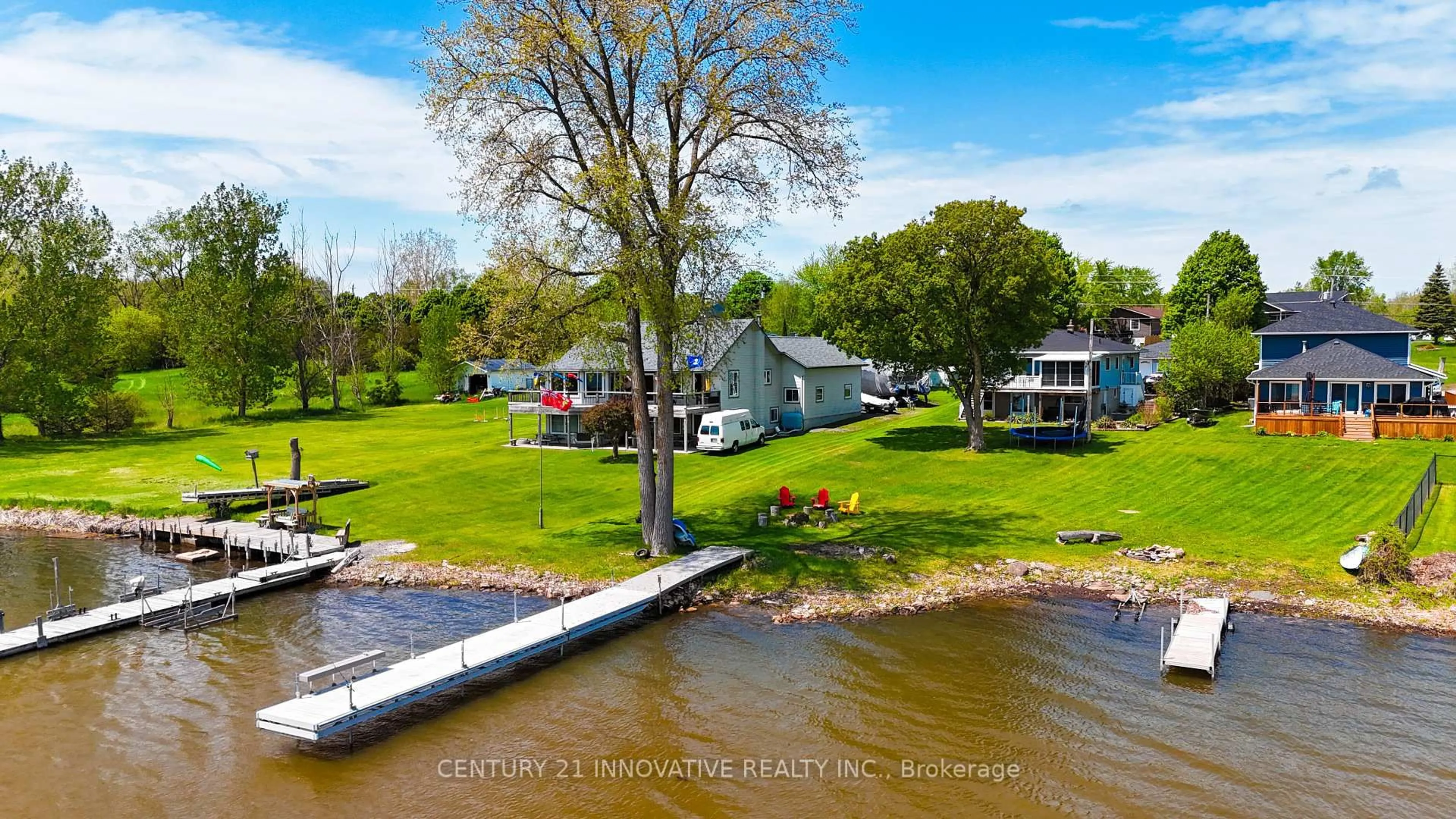 A pic from outside/outdoor area/front of a property/back of a property/a pic from drone, water/lake/river/ocean view for 52 Main St, Deseronto Ontario K0K 1X0