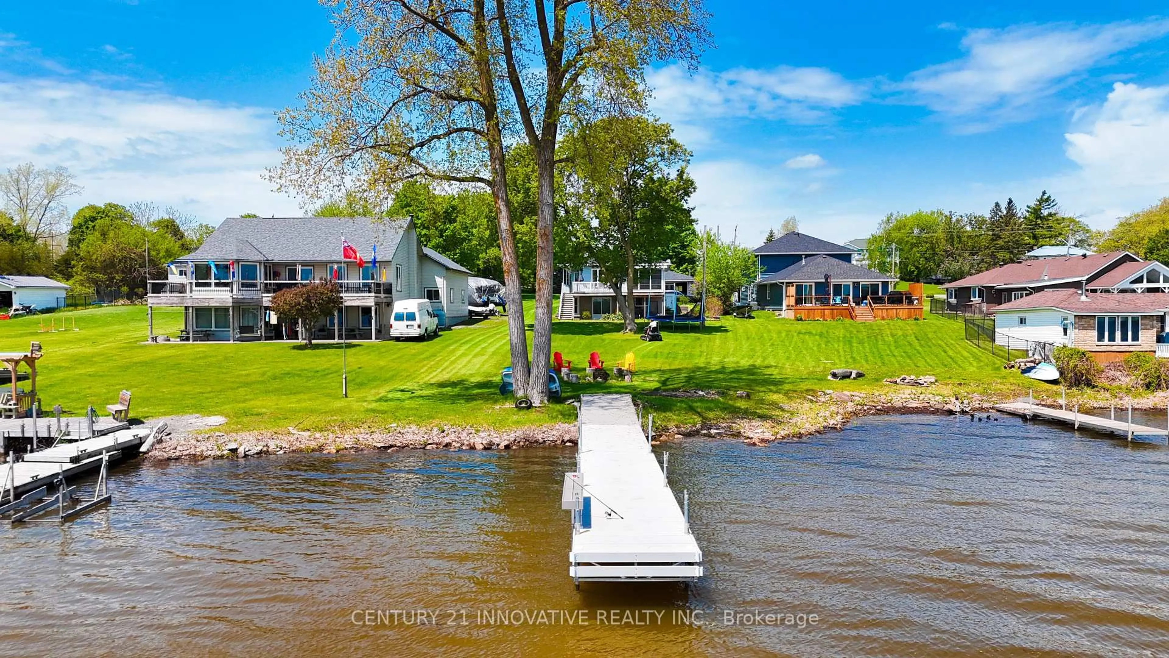 A pic from outside/outdoor area/front of a property/back of a property/a pic from drone, water/lake/river/ocean view for 52 Main St, Deseronto Ontario K0K 1X0