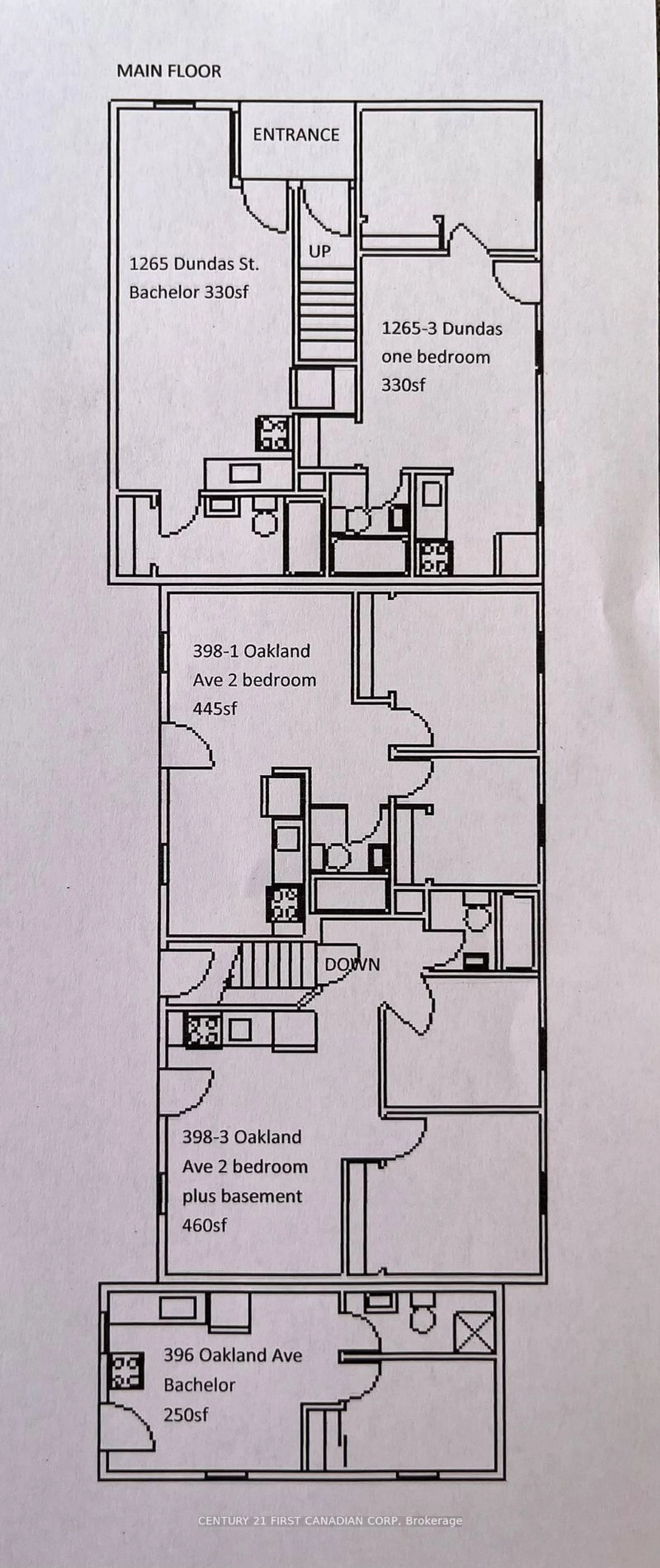 Floor plan for 1267 Dundas St, London East Ontario N5W 3B3