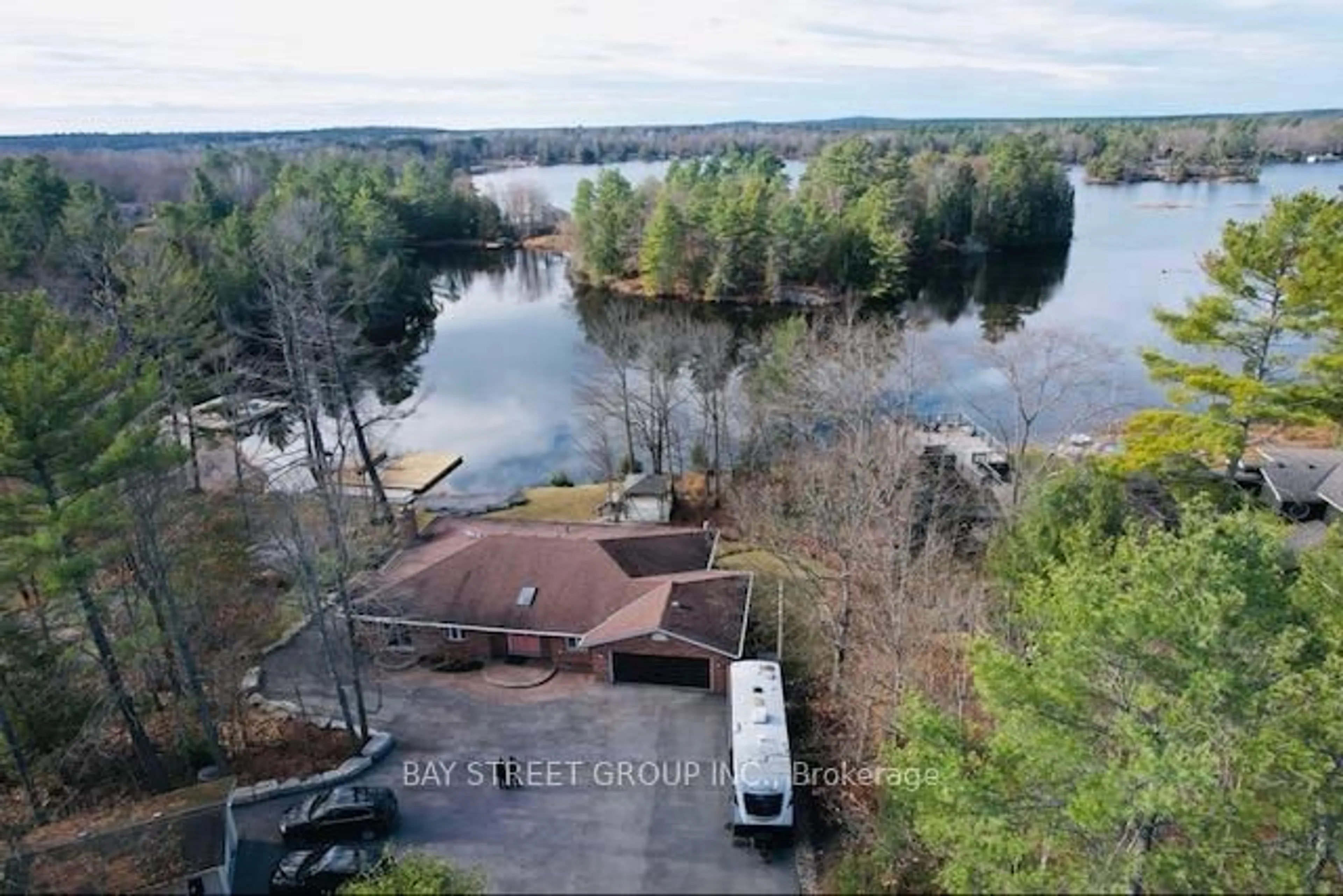 A pic from outside/outdoor area/front of a property/back of a property/a pic from drone, water/lake/river/ocean view for 6 County Rd #3636, Douro-Dummer Ontario K0L 2H0