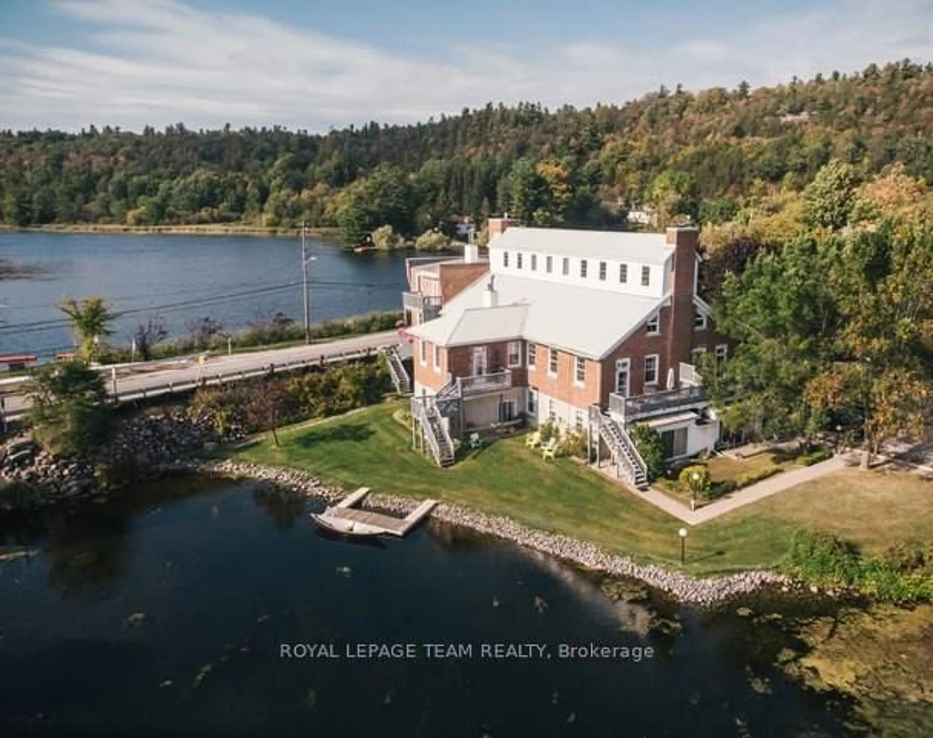 A pic from outside/outdoor area/front of a property/back of a property/a pic from drone, water/lake/river/ocean view for 19 Main St #3, Westport Ontario K0G 1X0