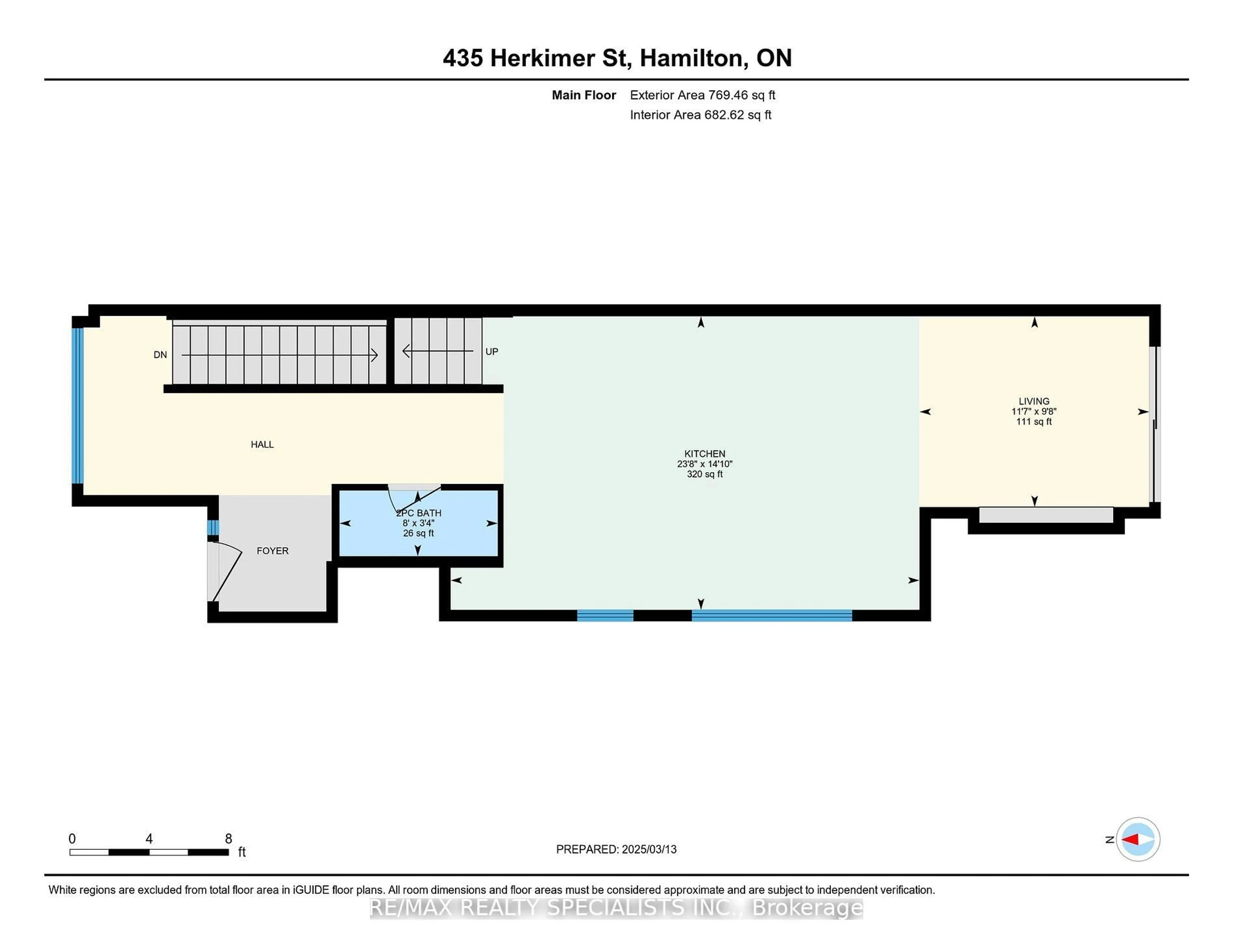 Floor plan for 435 Herkimer St, Hamilton Ontario L8P 2J4