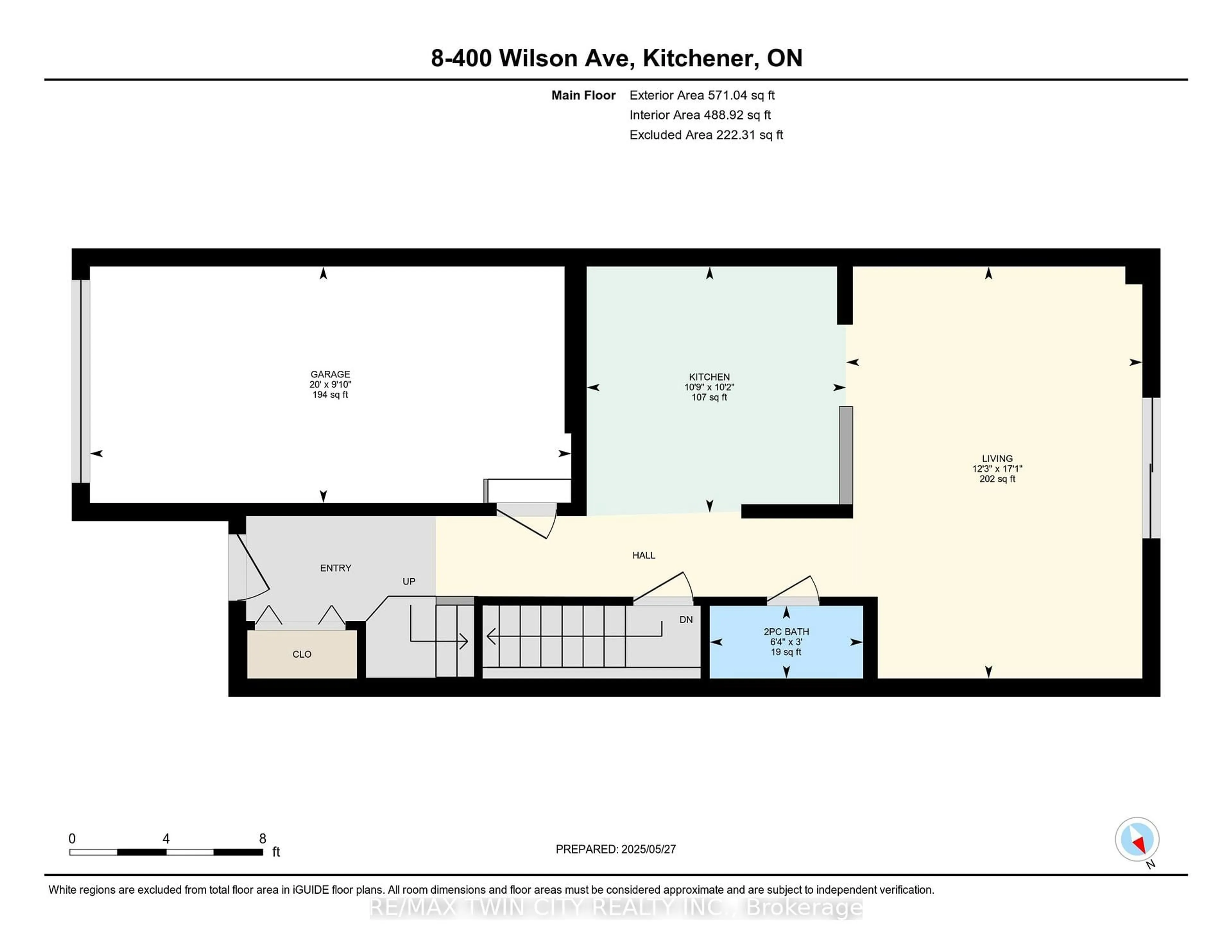 Floor plan for 400 Wilson Ave #8, Kitchener Ontario N2C 2S1