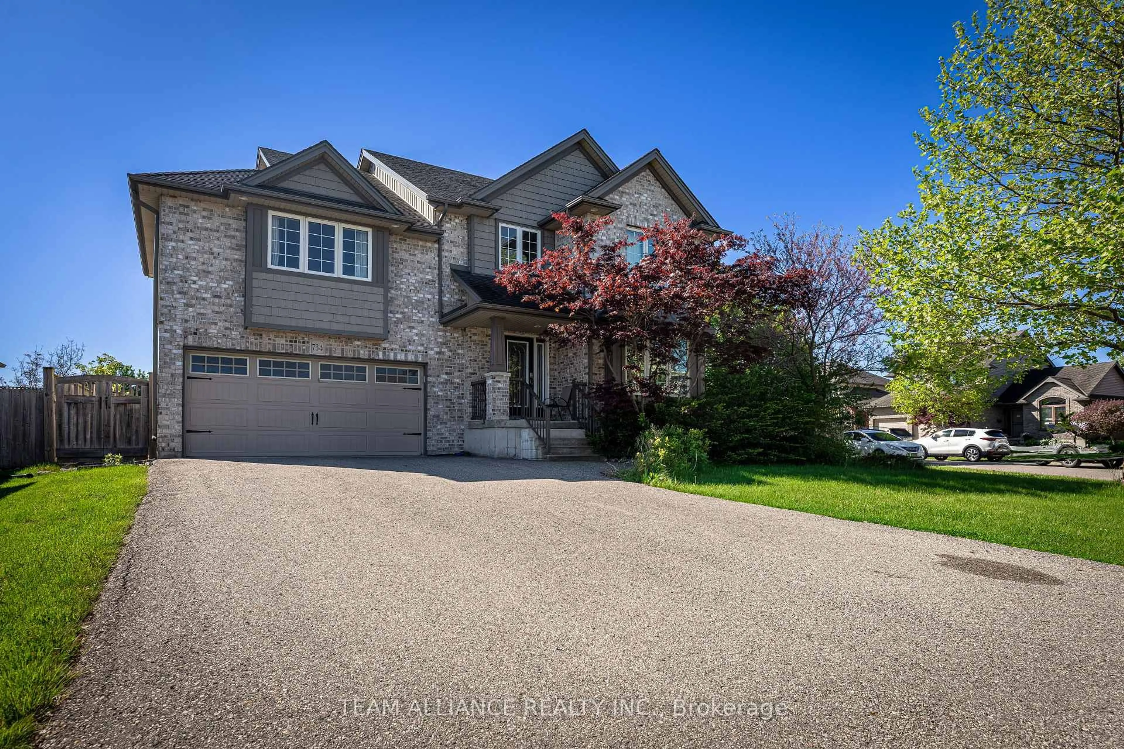 Home with brick exterior material, street for 734 ANZIO Rd, Woodstock Ontario N4T 0B5