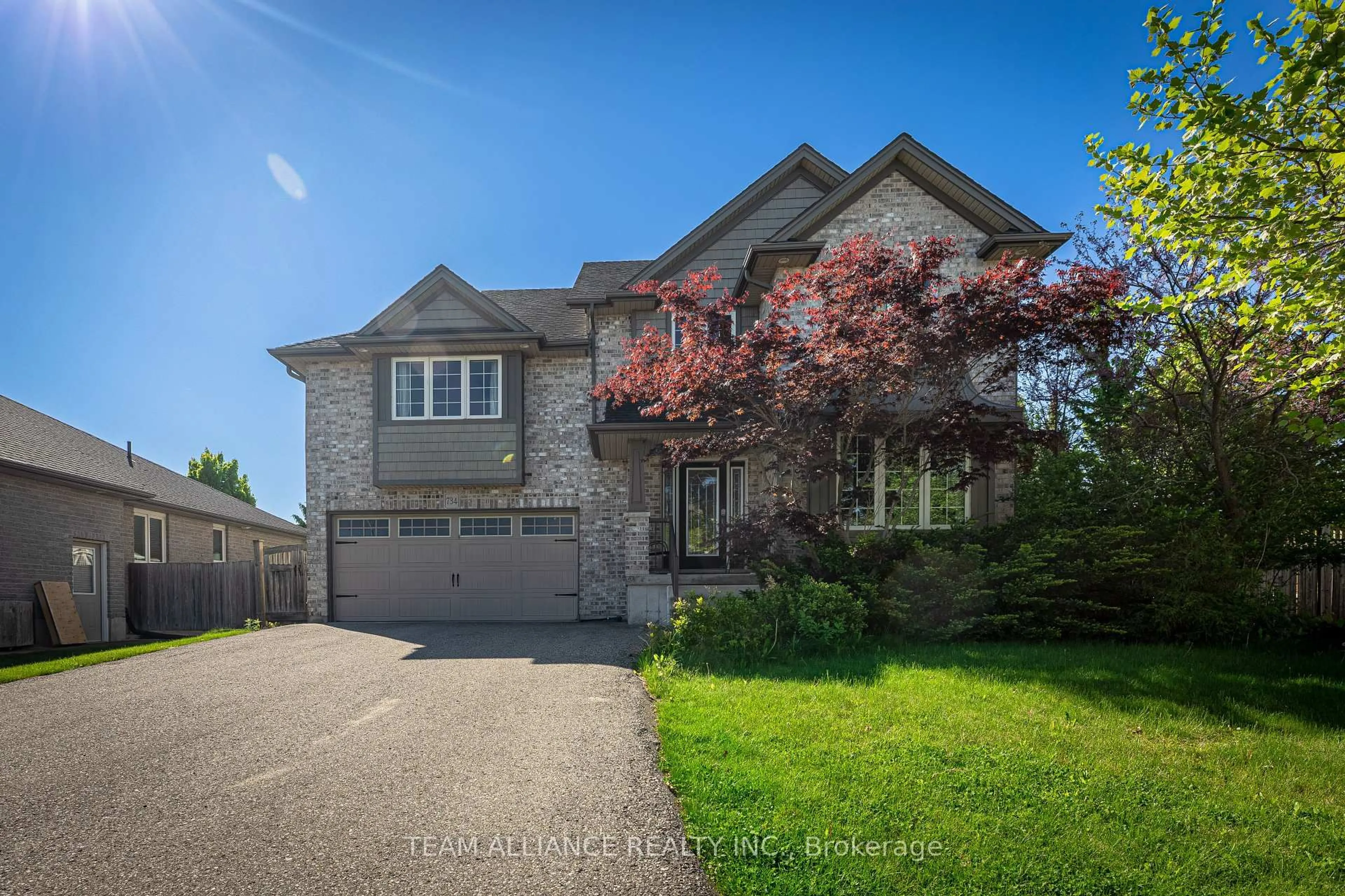 Home with brick exterior material, street for 734 ANZIO Rd, Woodstock Ontario N4T 0B5