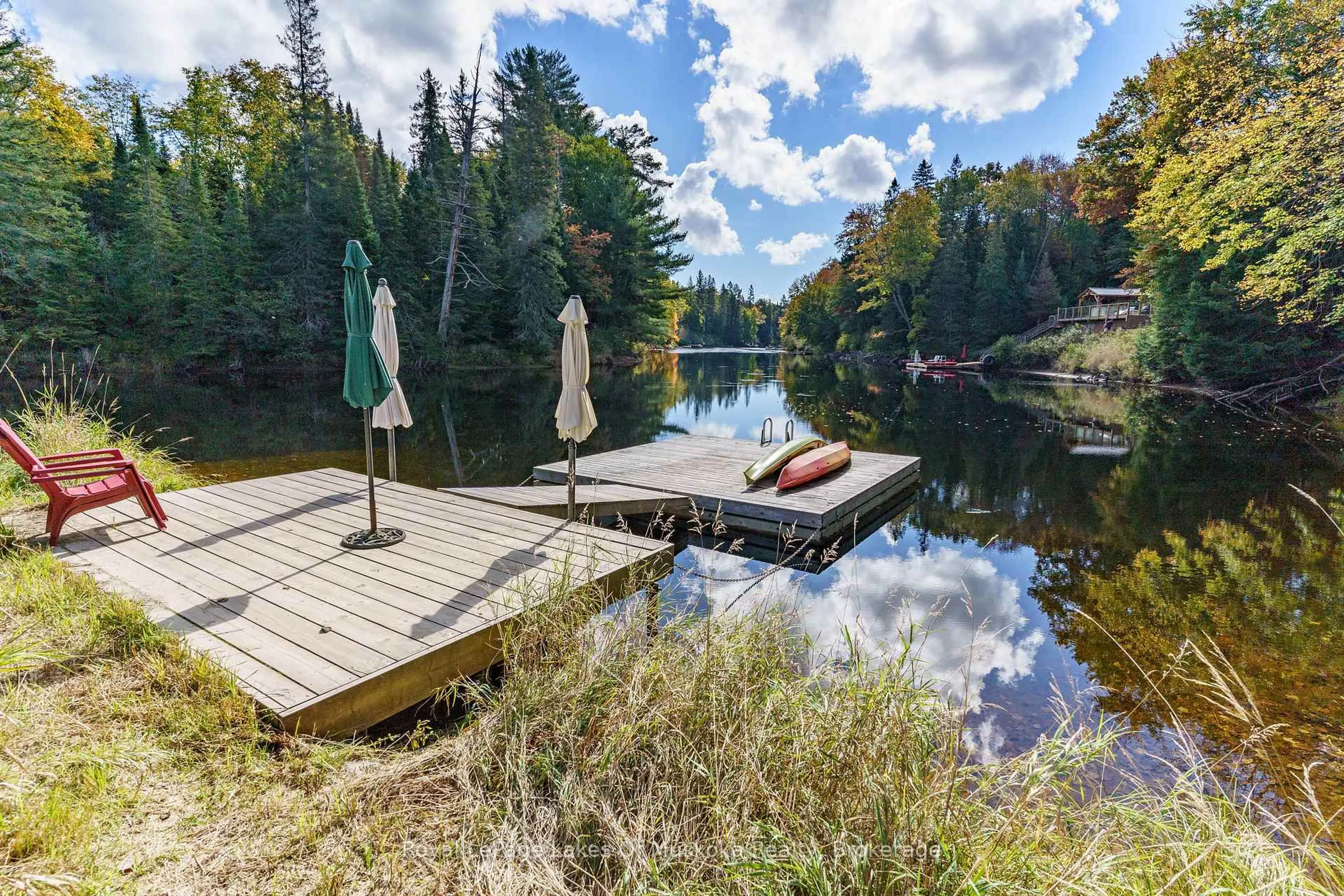 Patio, water/lake/river/ocean view for 195 River Valley Dr, Huntsville Ontario P0B 1C0