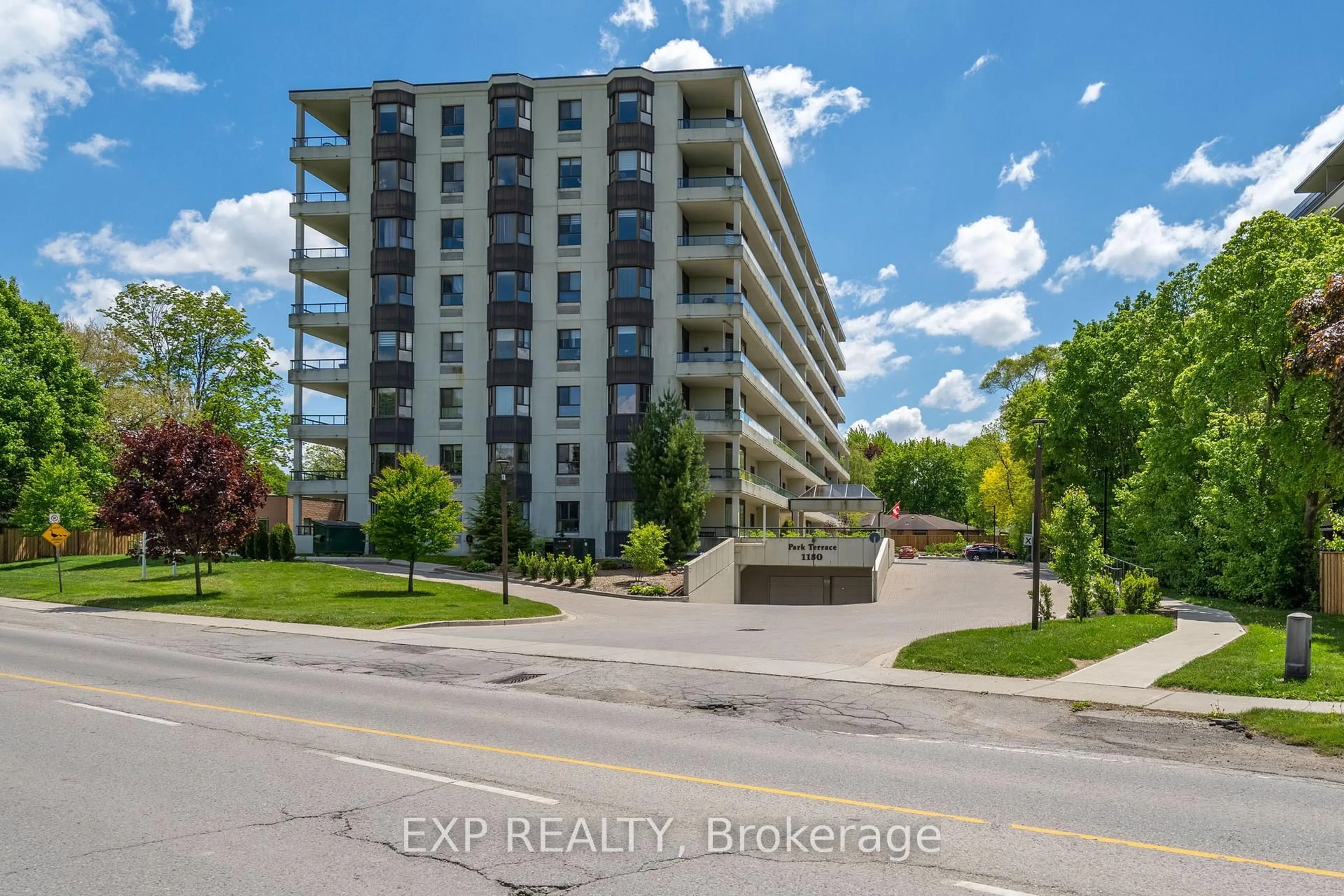 A pic from outside/outdoor area/front of a property/back of a property/a pic from drone, unknown for 1180 Commissioners Rd #107, London South Ontario N6K 4J2