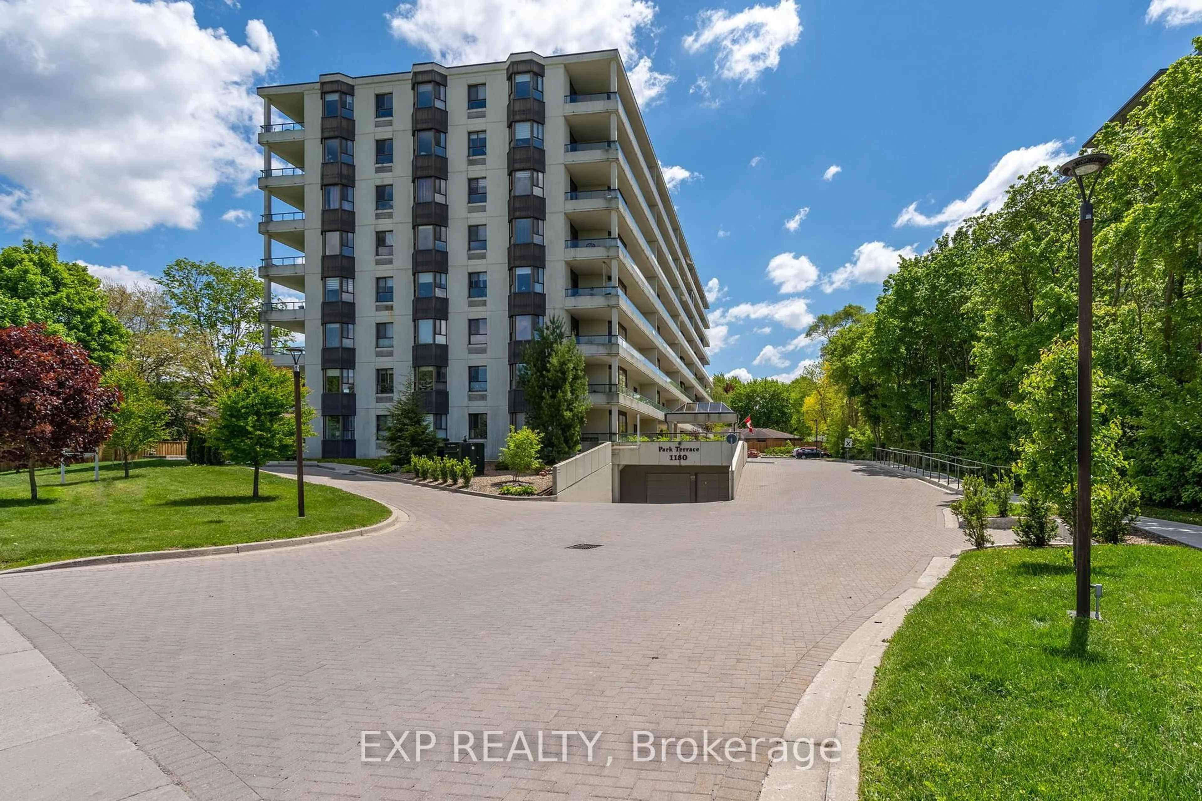 A pic from outside/outdoor area/front of a property/back of a property/a pic from drone, unknown for 1180 Commissioners Rd #107, London South Ontario N6K 4J2