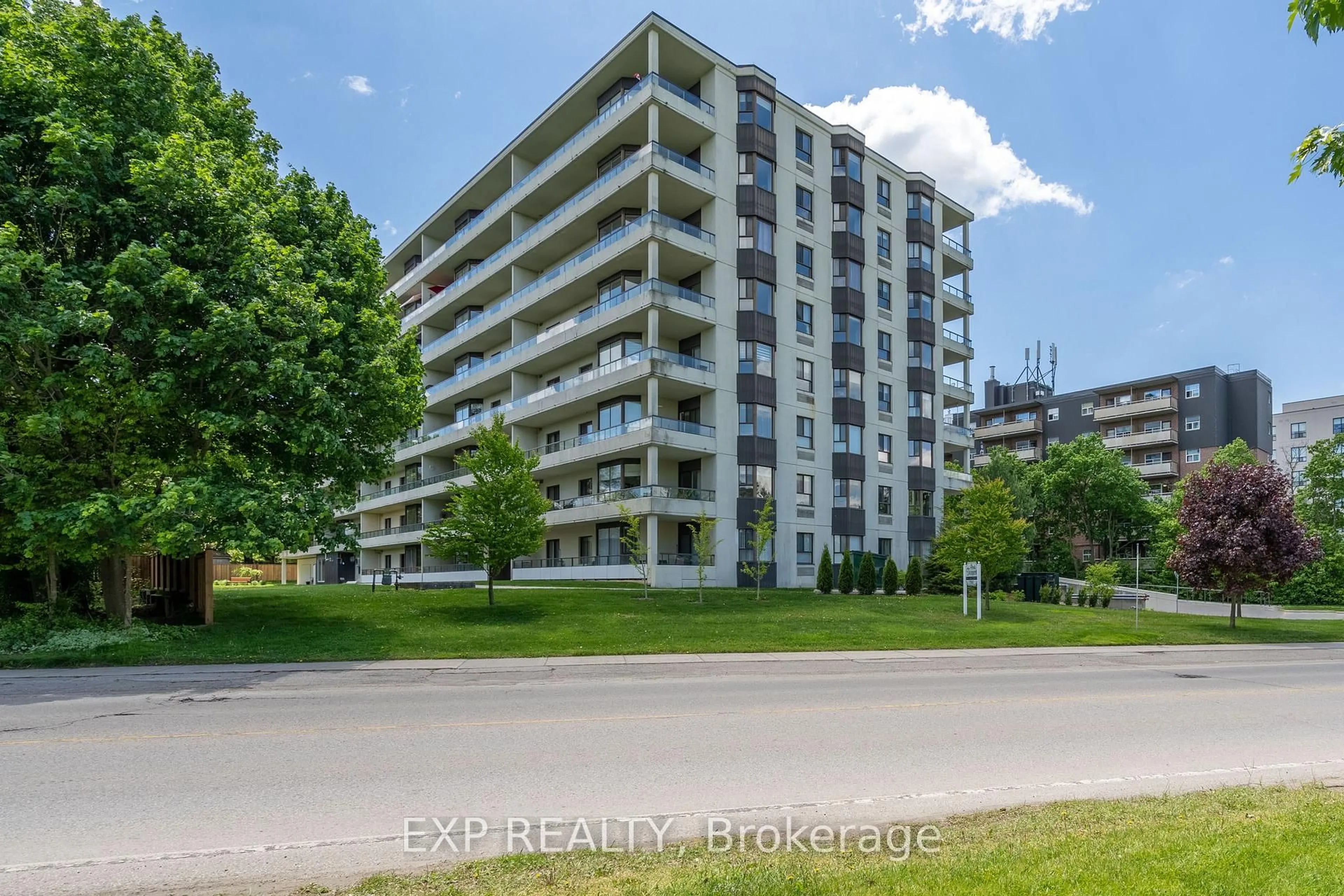 A pic from outside/outdoor area/front of a property/back of a property/a pic from drone, unknown for 1180 Commissioners Rd #107, London South Ontario N6K 4J2