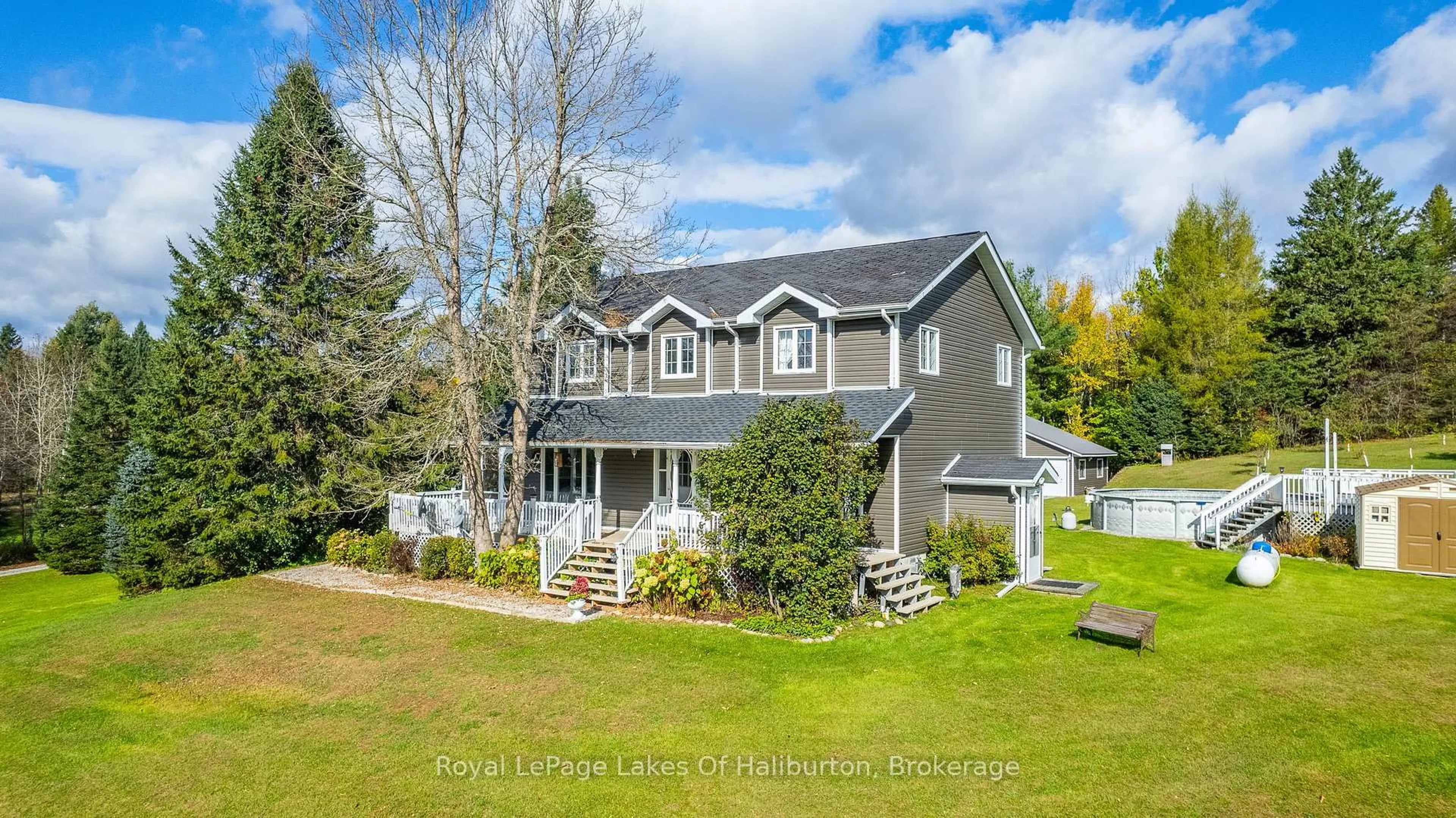 A pic from outside/outdoor area/front of a property/back of a property/a pic from drone, water/lake/river/ocean view for 24 FIRE ROUTE 369 N/A, Trent Lakes Ontario K0M 2A0