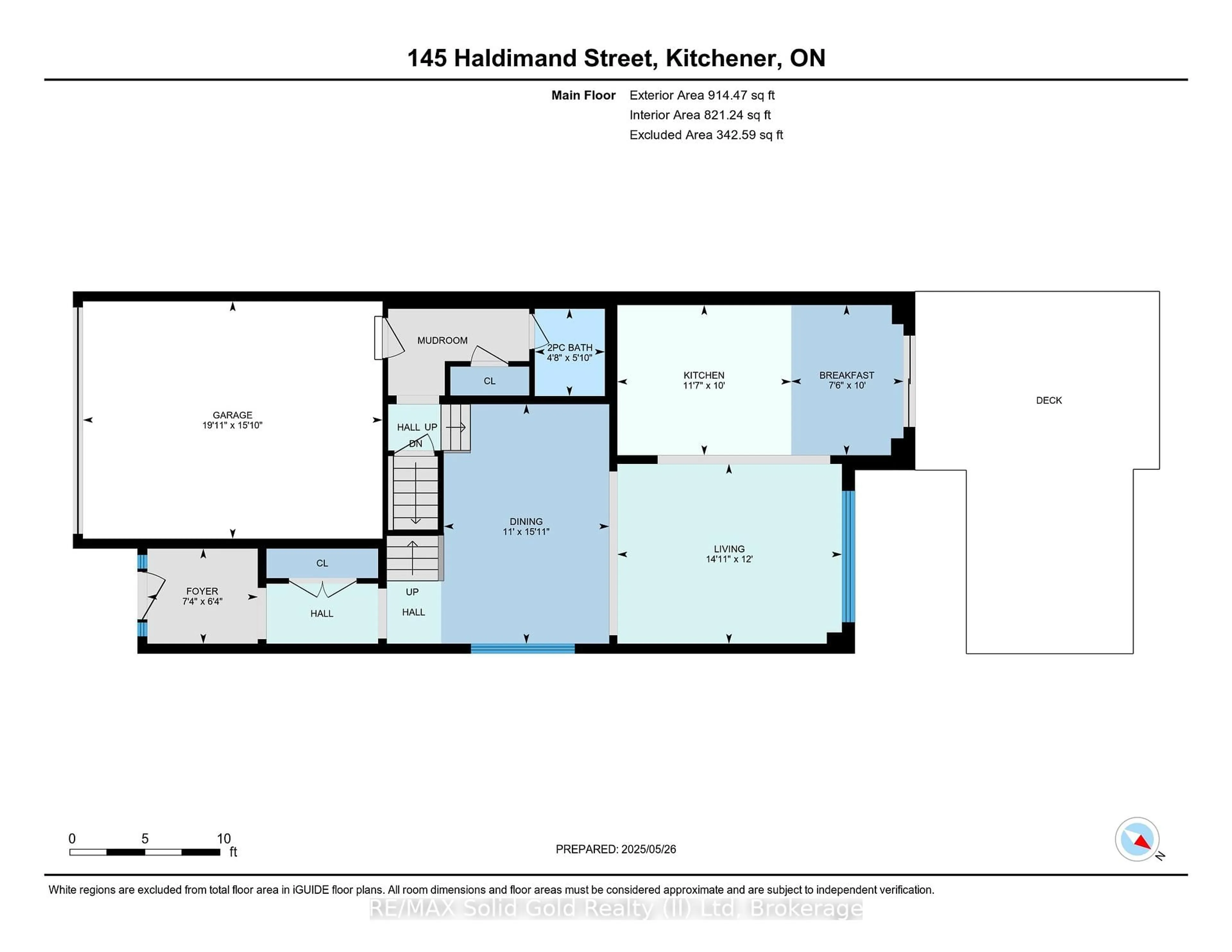 Floor plan for 145 Haldimand St, Kitchener Ontario N2R 0R2