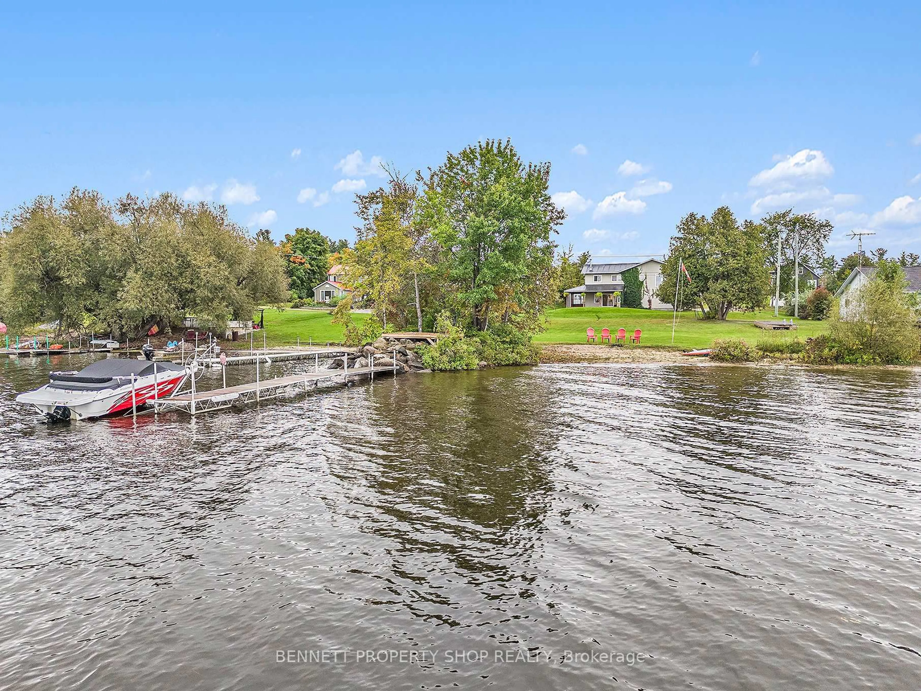 A pic from outside/outdoor area/front of a property/back of a property/a pic from drone, water/lake/river/ocean view for 22 Maryann Lane, Renfrew Ontario K7V 3Z8