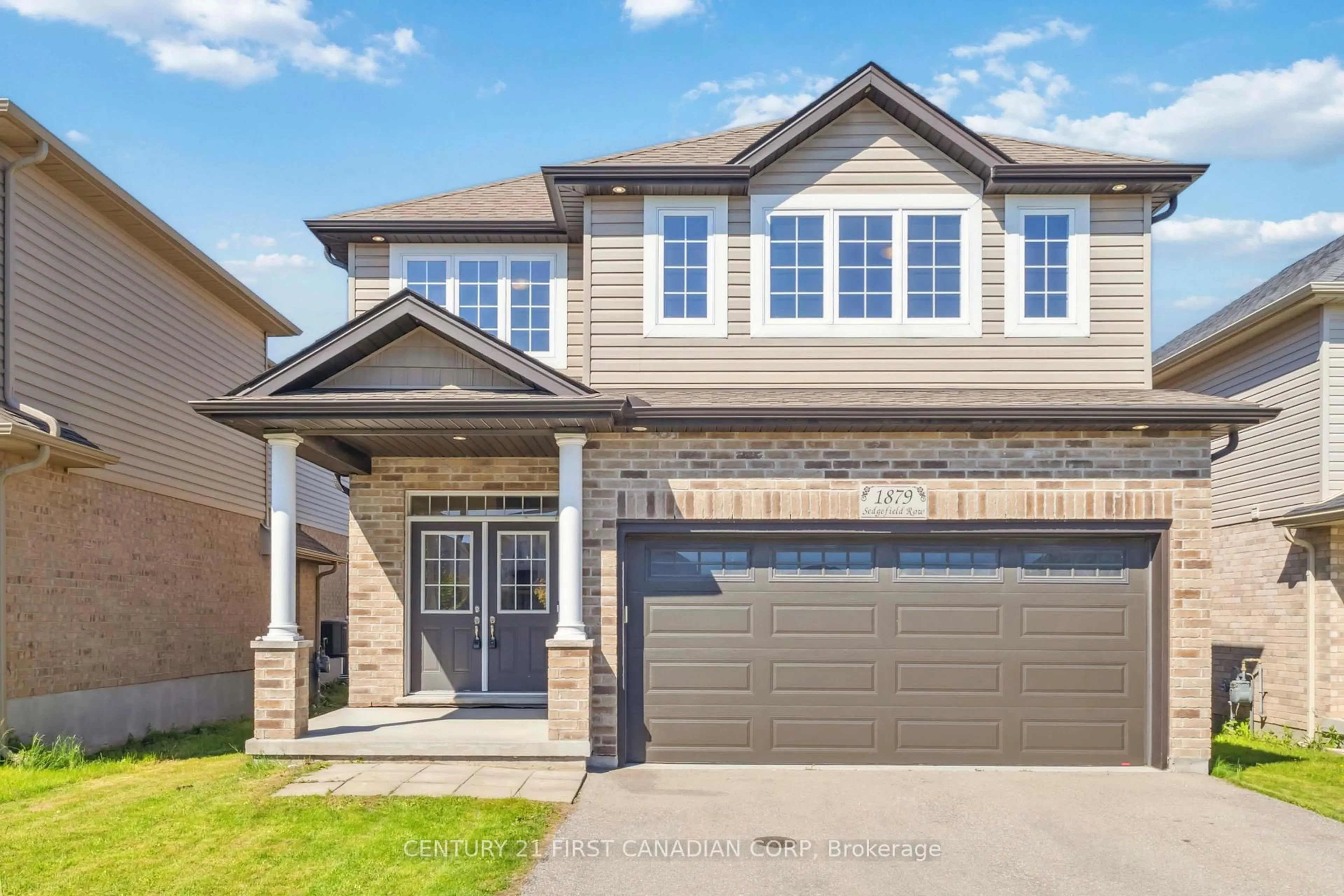 Home with brick exterior material, street for 1879 Sedgefield Row, London North Ontario N6G 0G4