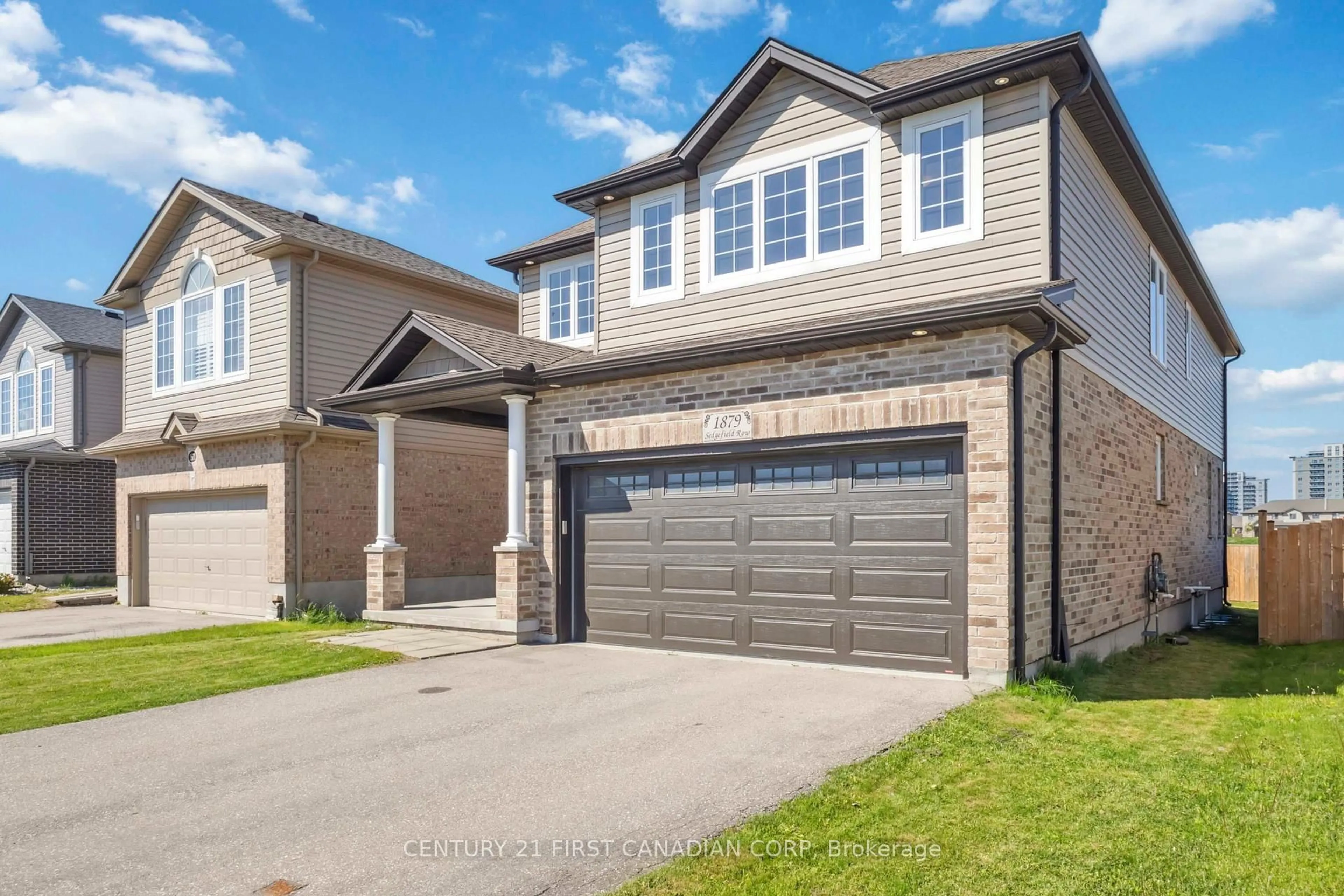 Home with brick exterior material, street for 1879 Sedgefield Row, London North Ontario N6G 0G4