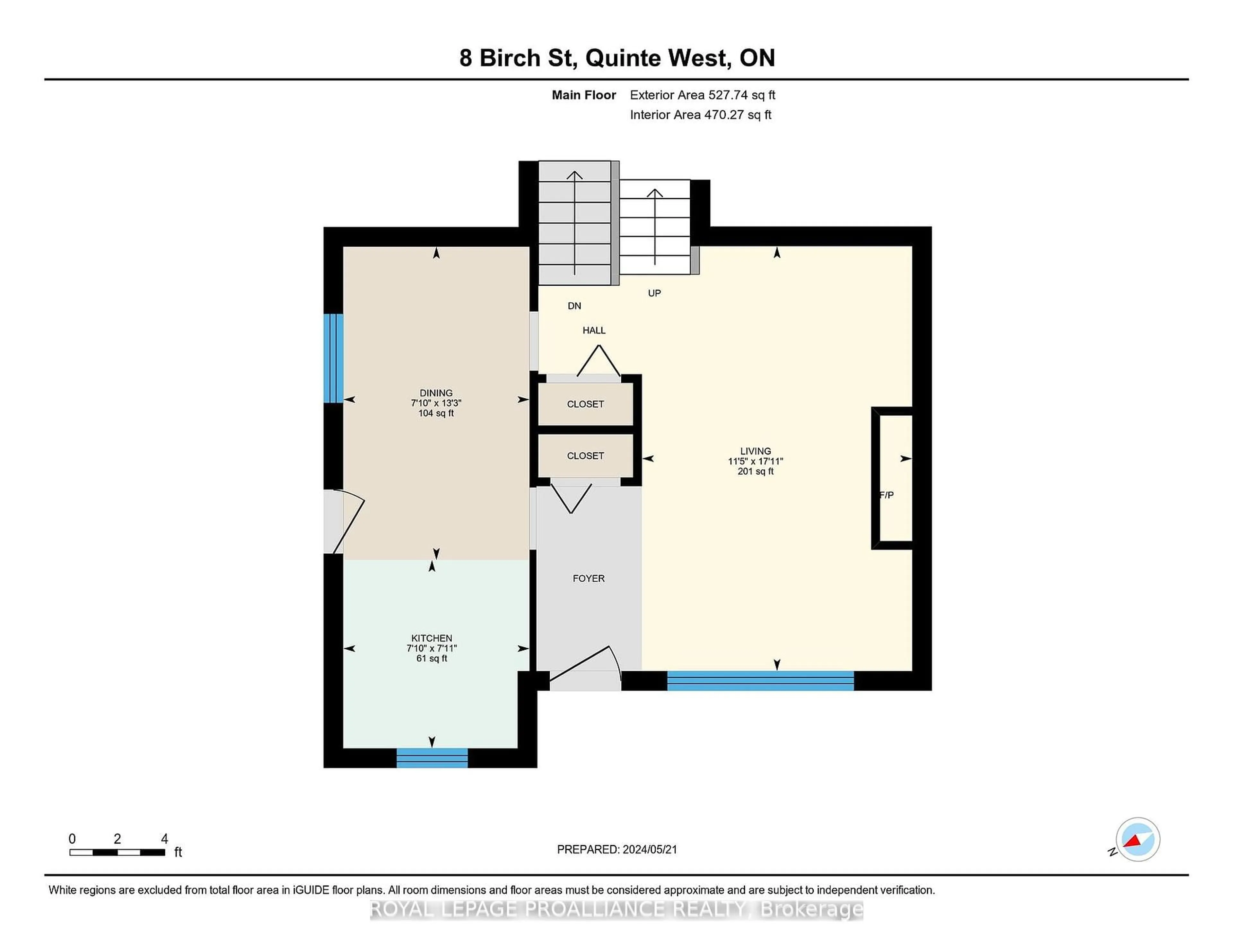 Floor plan for 8 Birch St, Quinte West Ontario K8V 6J1