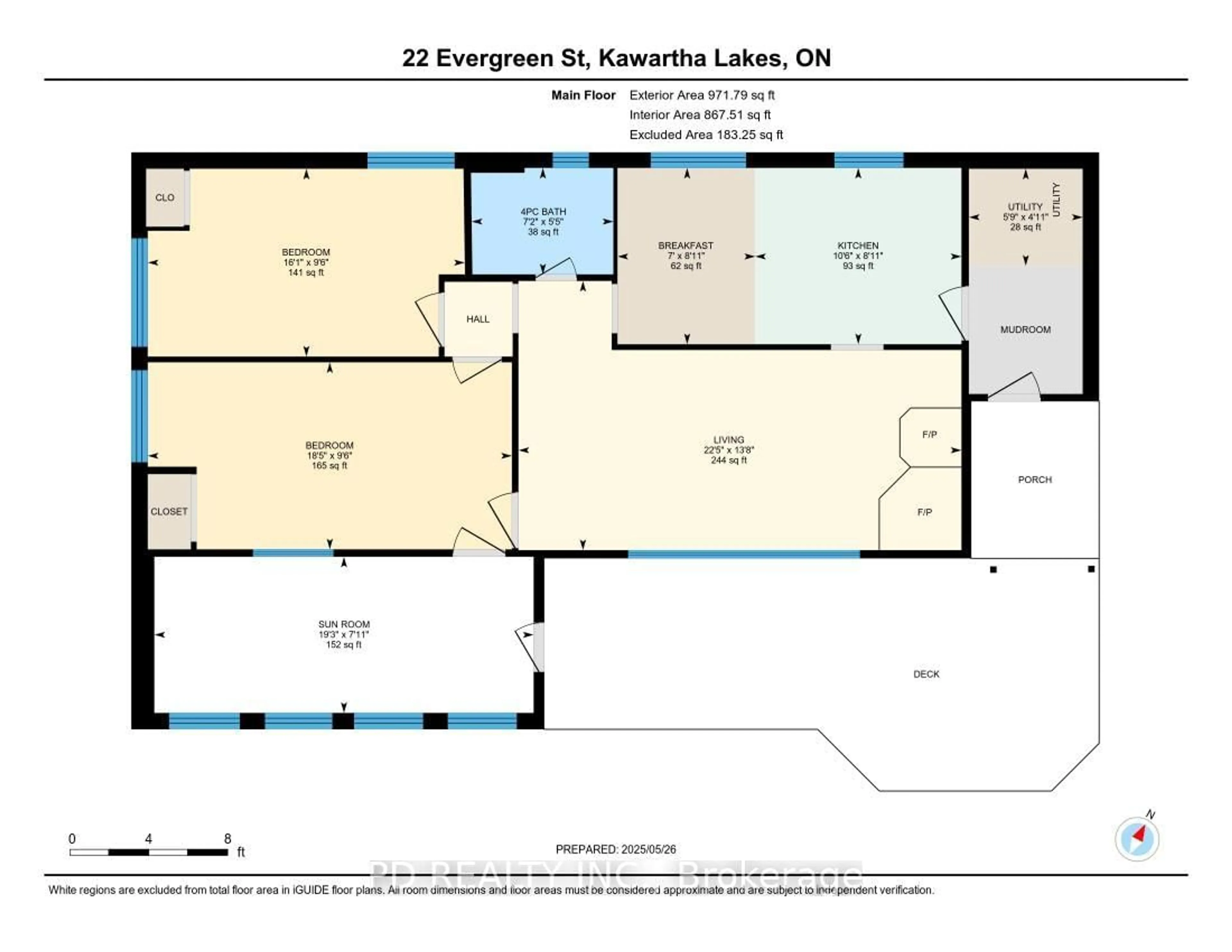 Floor plan for 22 Evergreen St, Kawartha Lakes Ontario K0L 2W0