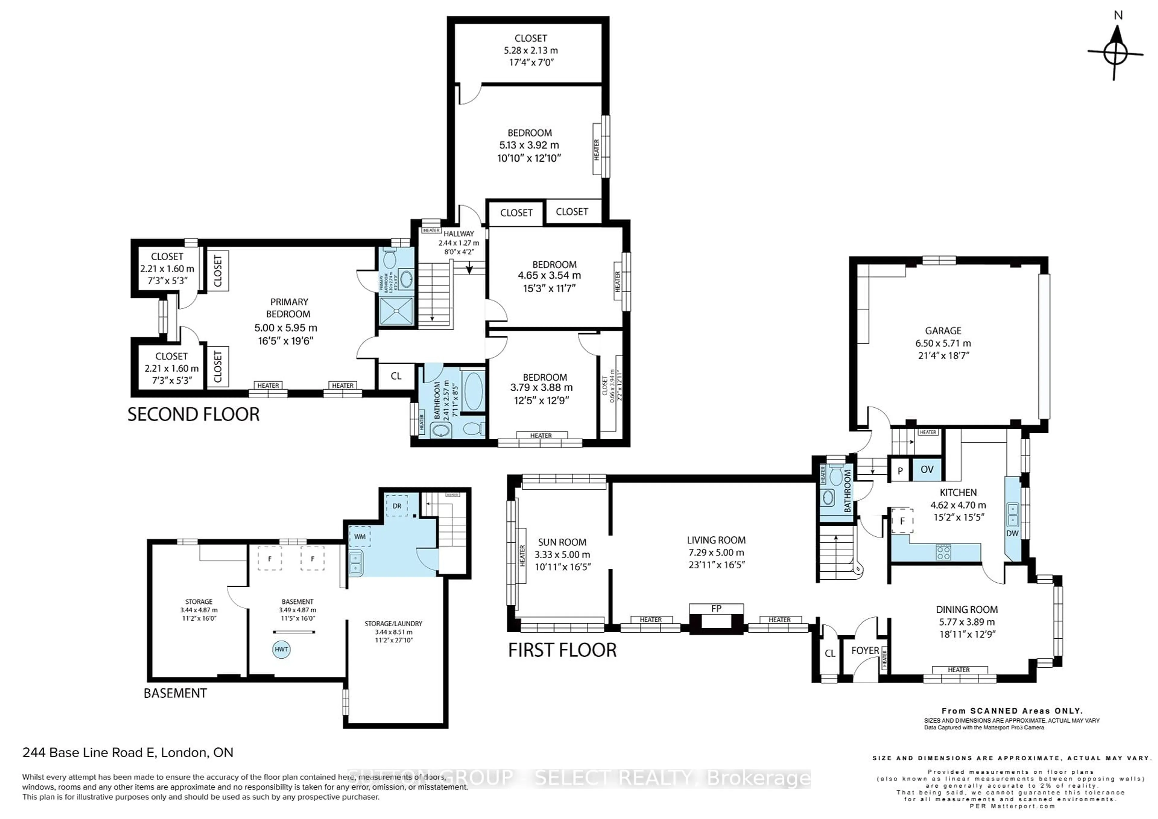 Floor plan for 244 Base Line Rd, London South Ontario N6C 2P1