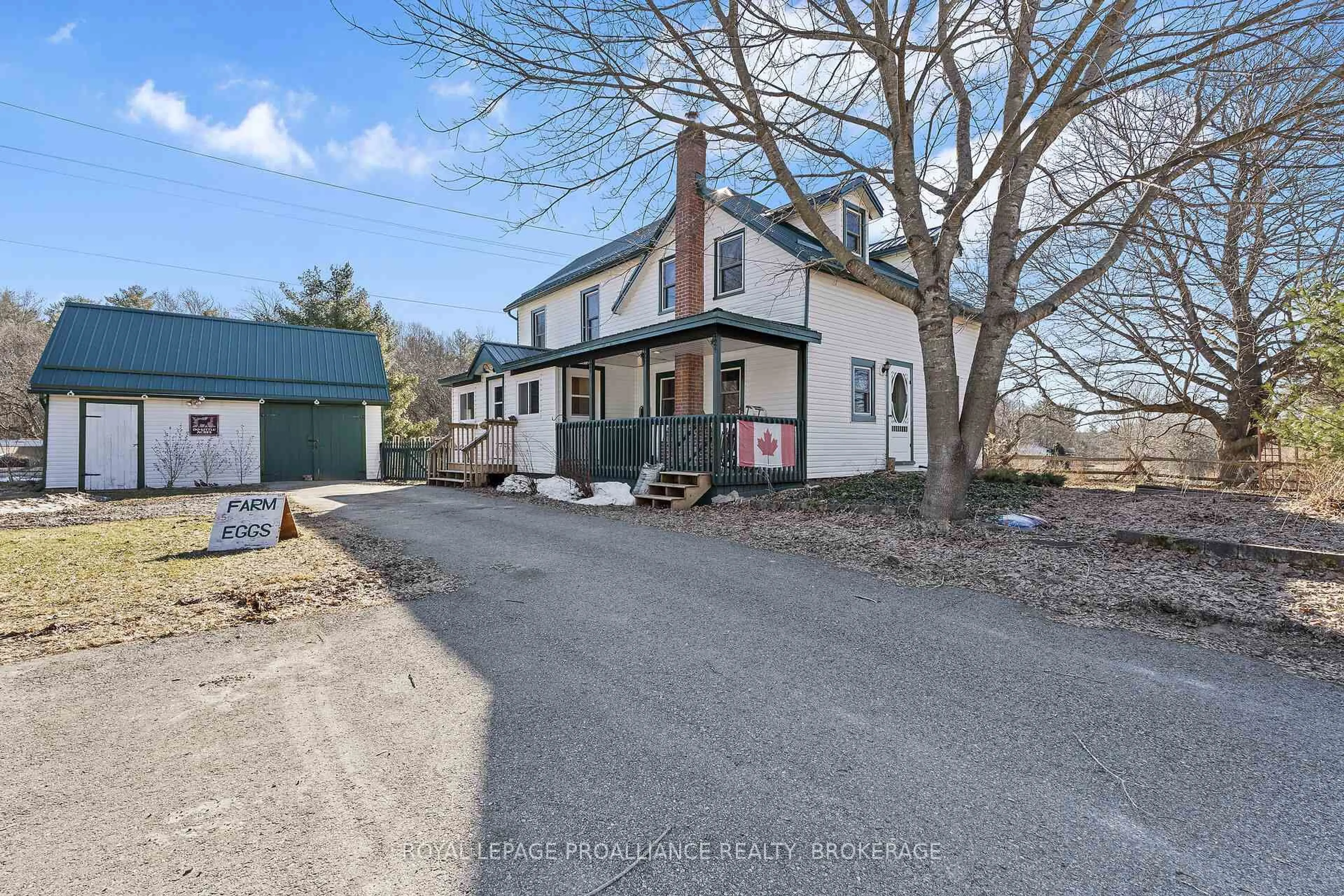 A pic from outside/outdoor area/front of a property/back of a property/a pic from drone, street for 718 Jones Falls Rd, Rideau Lakes Ontario K0G 1E0