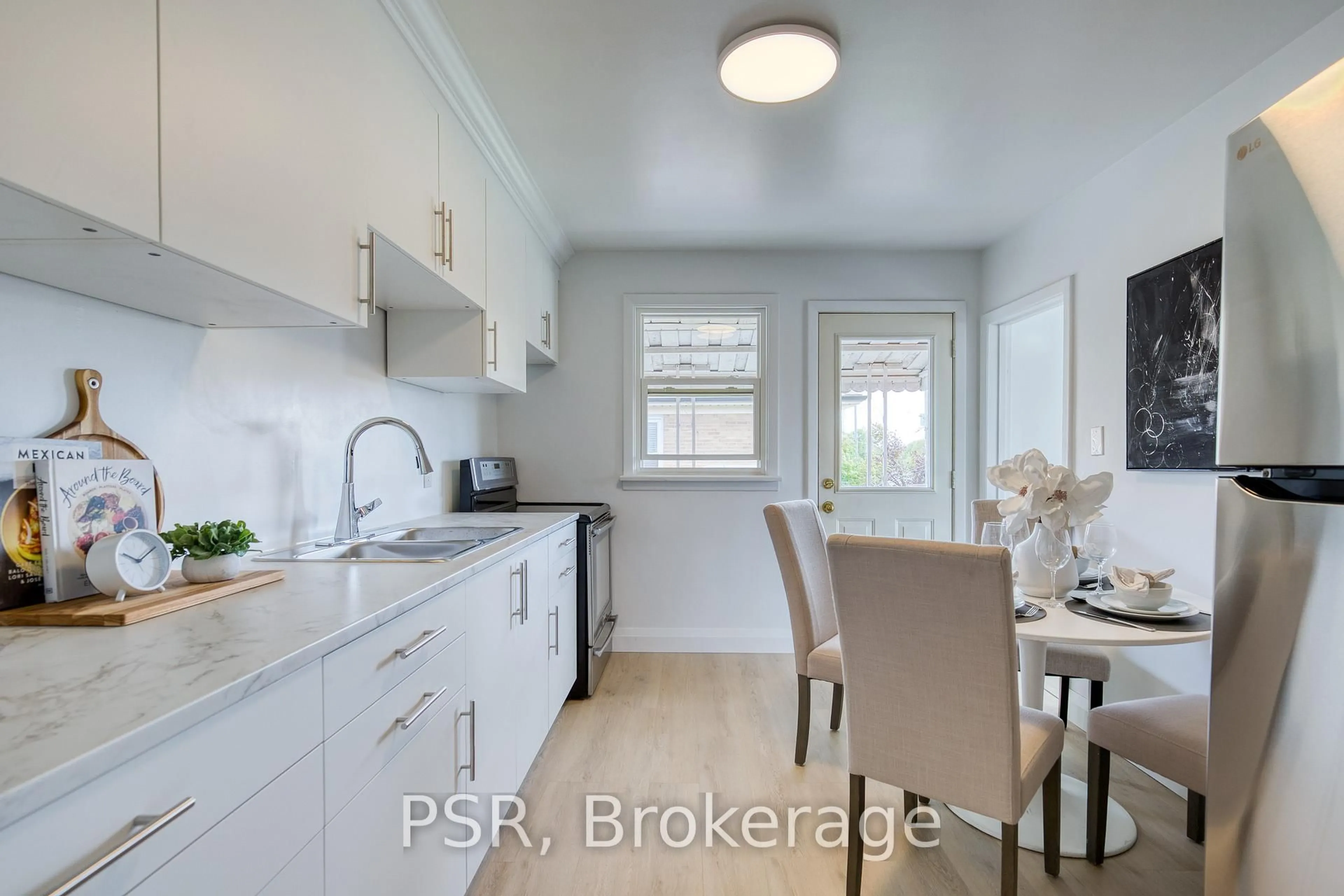 Open concept kitchen, ceramic/tile floor for 514 Krug St, Kitchener Ontario N2B 1L6