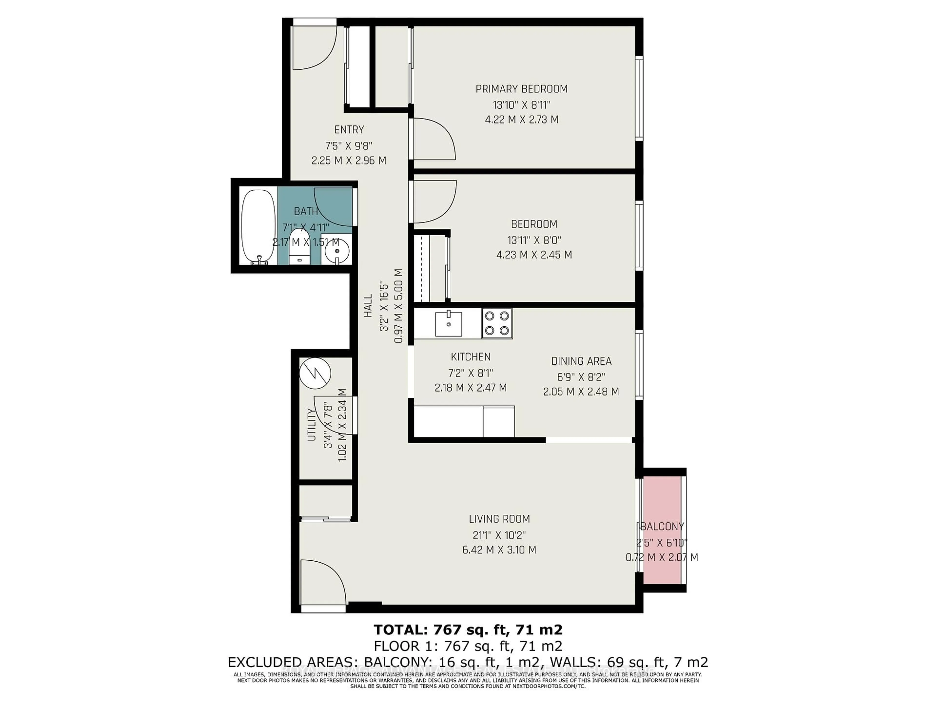 Floor plan for 26 PEARL St ##204, Smiths Falls Ontario K7A 5B5