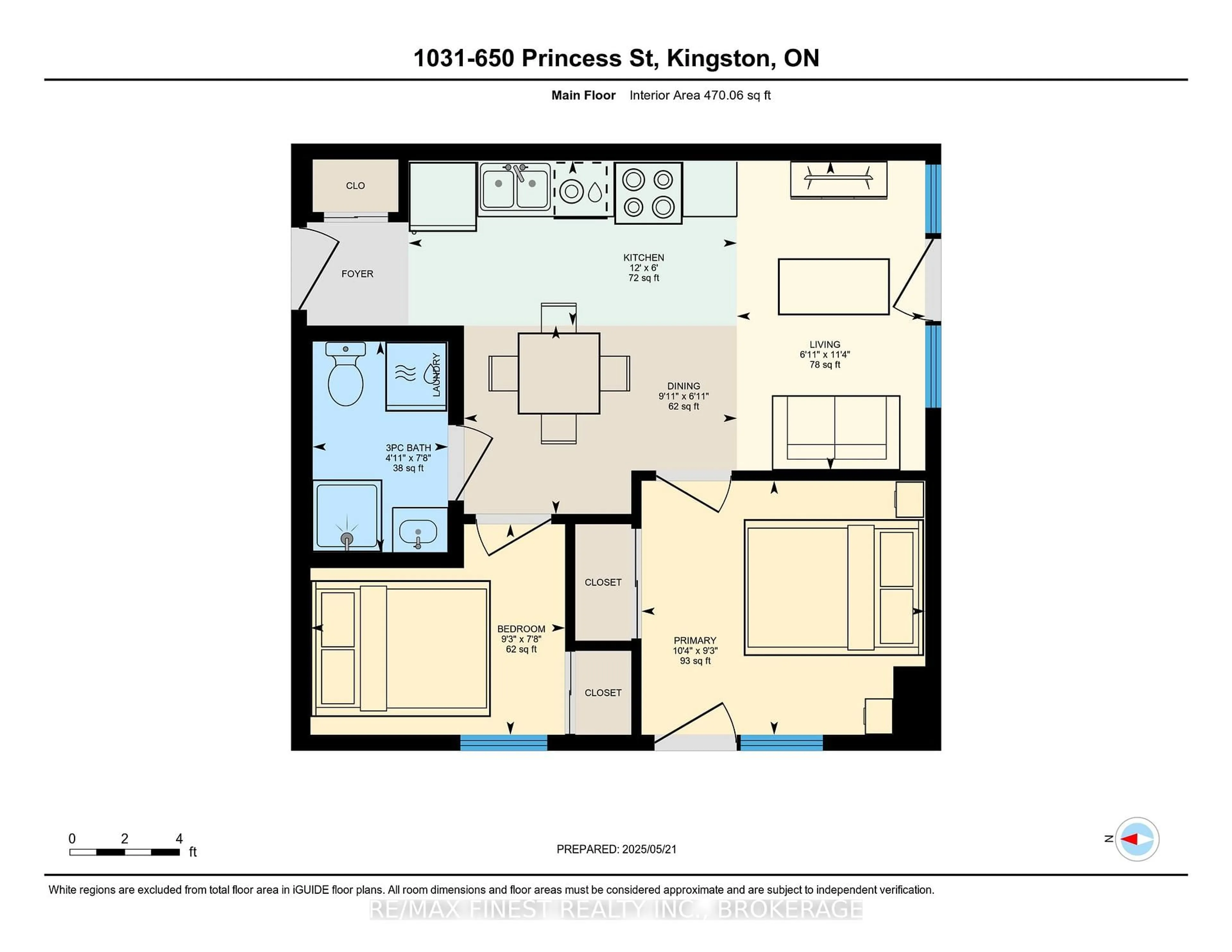 Floor plan for 652 Princess St #1031, Kingston Ontario K7L 1E5