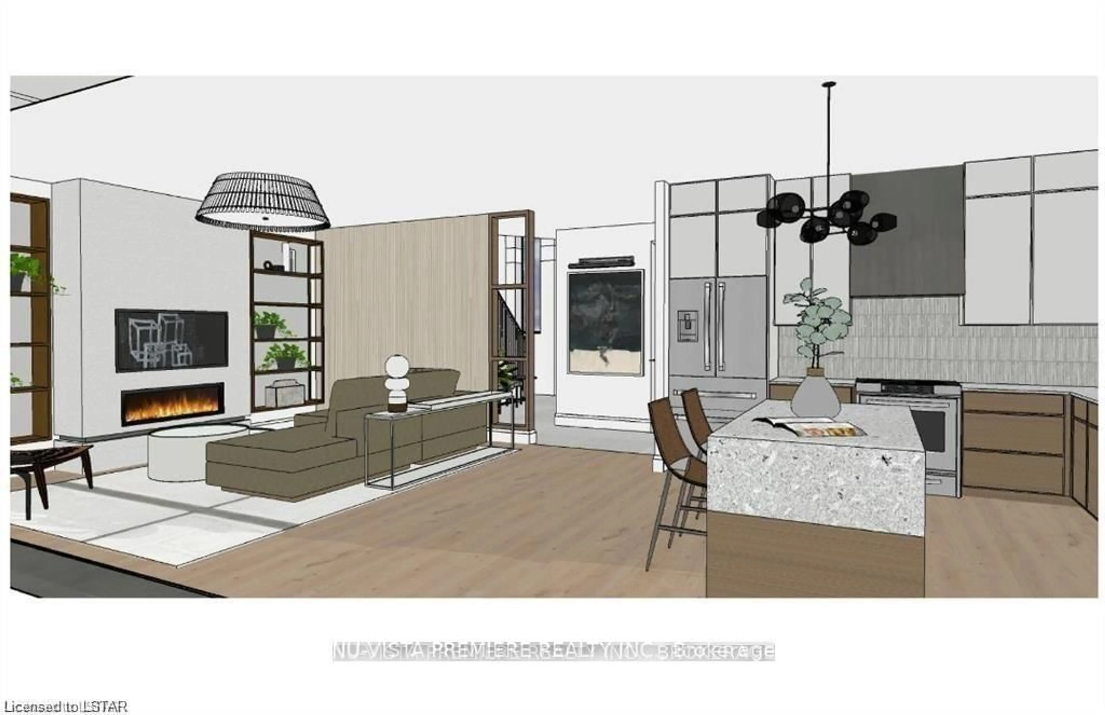 Open concept kitchen, ceramic/tile floor for 1189 Honeywood Dr, London South Ontario N6M 1C1